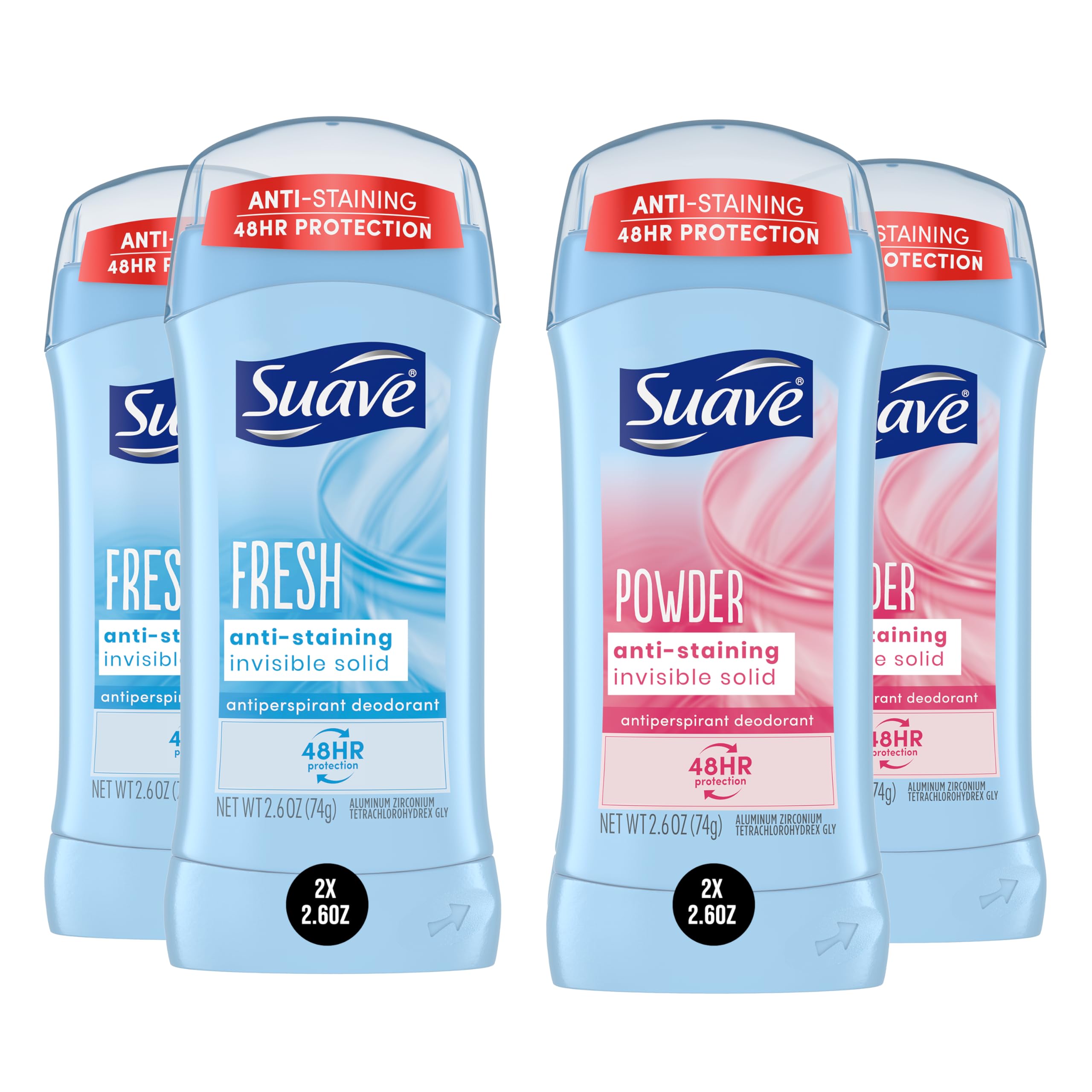 Desodorant Suave Antitranspirante En Polvo Fresh Para Mujer, 76 Ml, 4 Unidades - Venta Internacional.