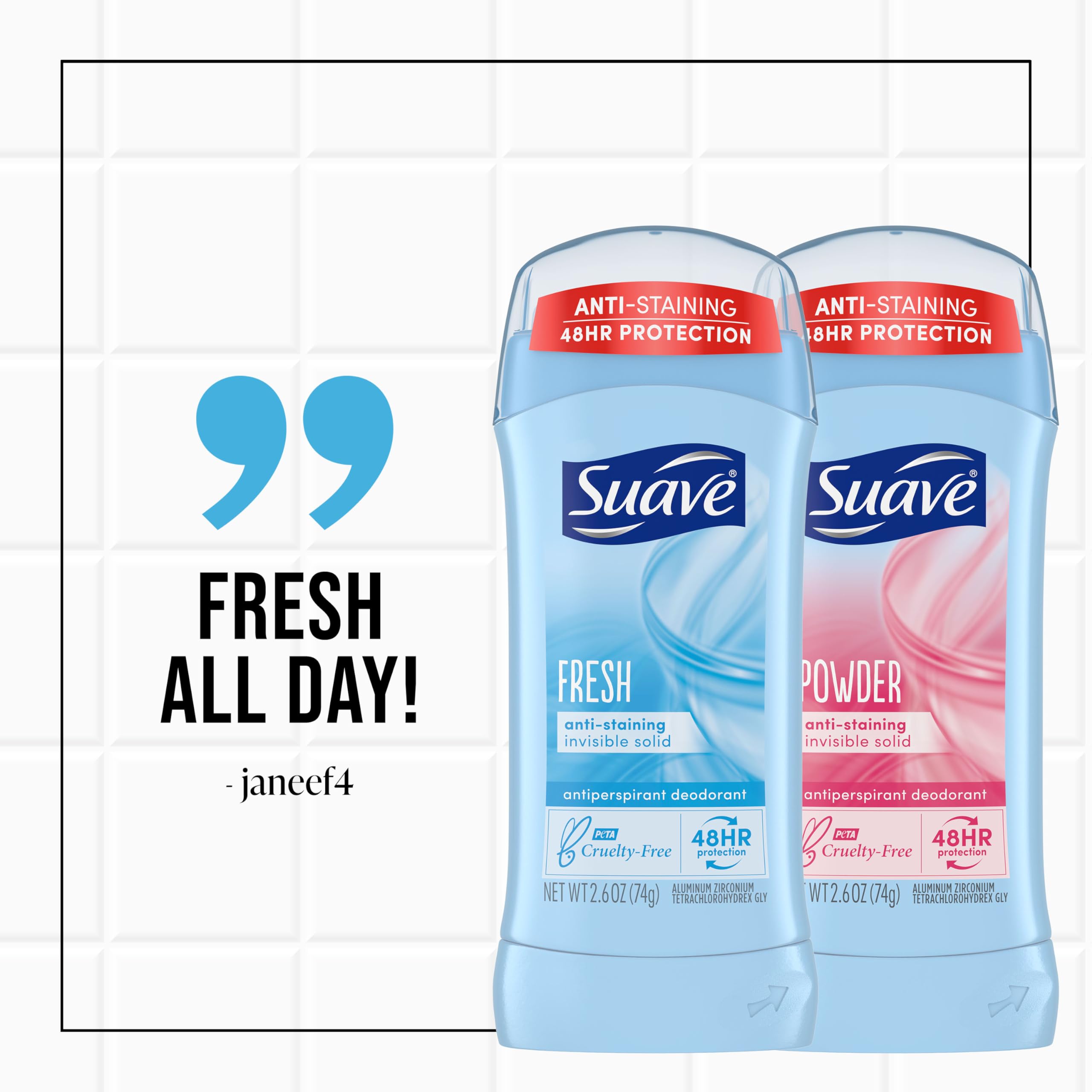 Foto 7 pulgar | Desodorant Suave Antitranspirante En Polvo Fresh Para Mujer, 76 Ml, 4 Unidades - Venta Internacional.