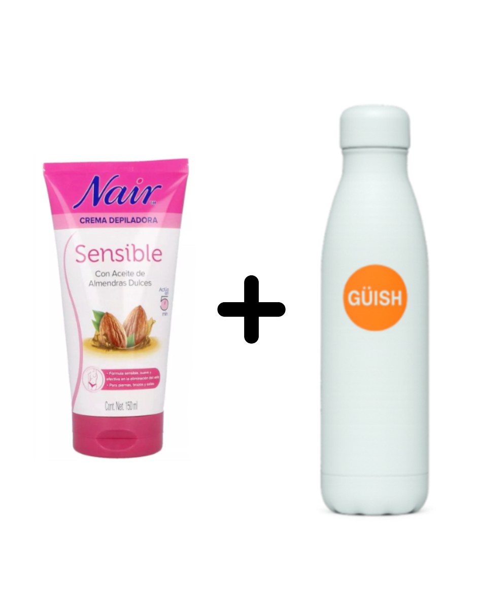 Foto 2 pulgar | Nair Crema Depiladora Para Piel Sensible + Termo Güish Gratis
