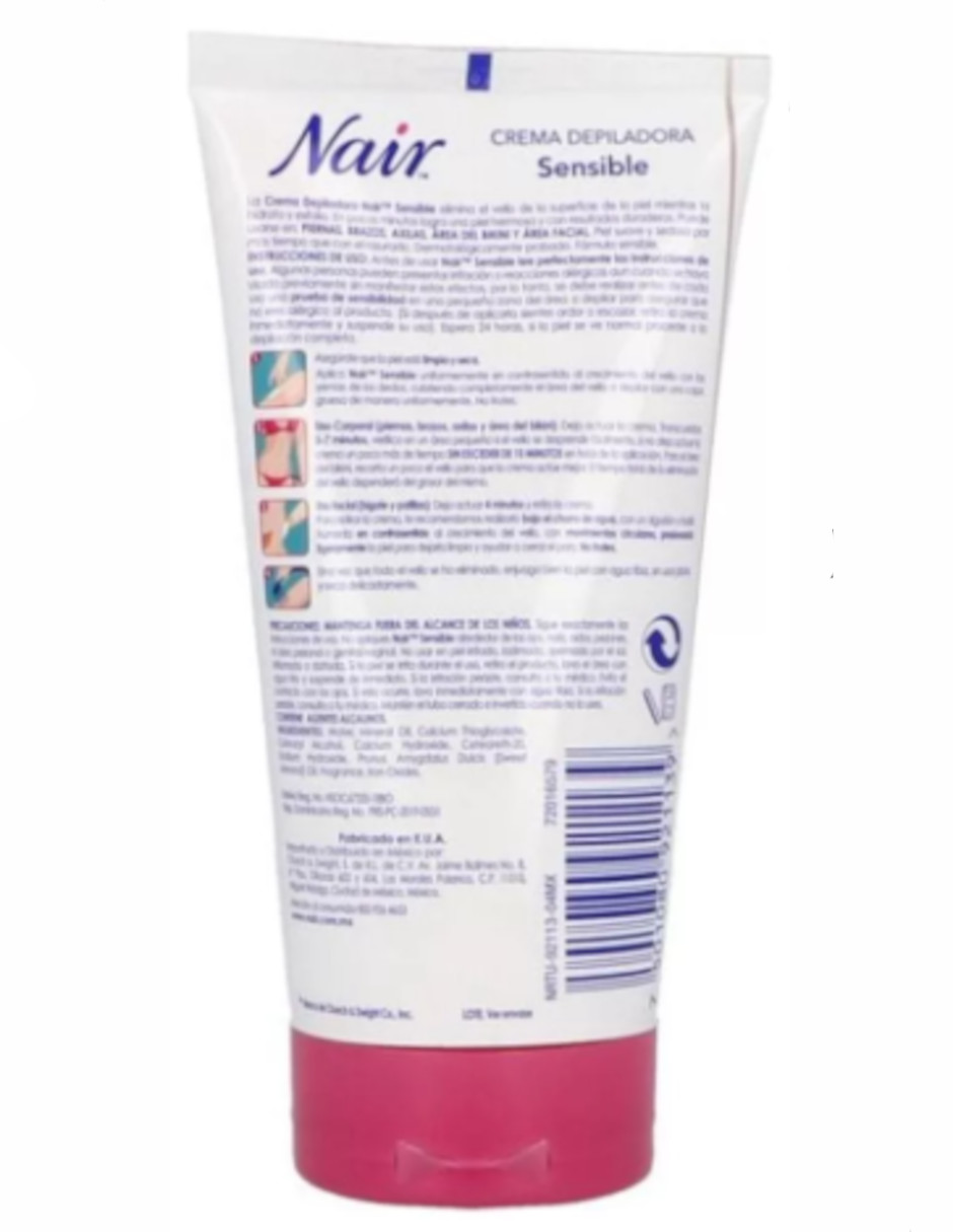 Foto 4 pulgar | Nair Crema Depiladora Para Piel Sensible + Termo Güish Gratis