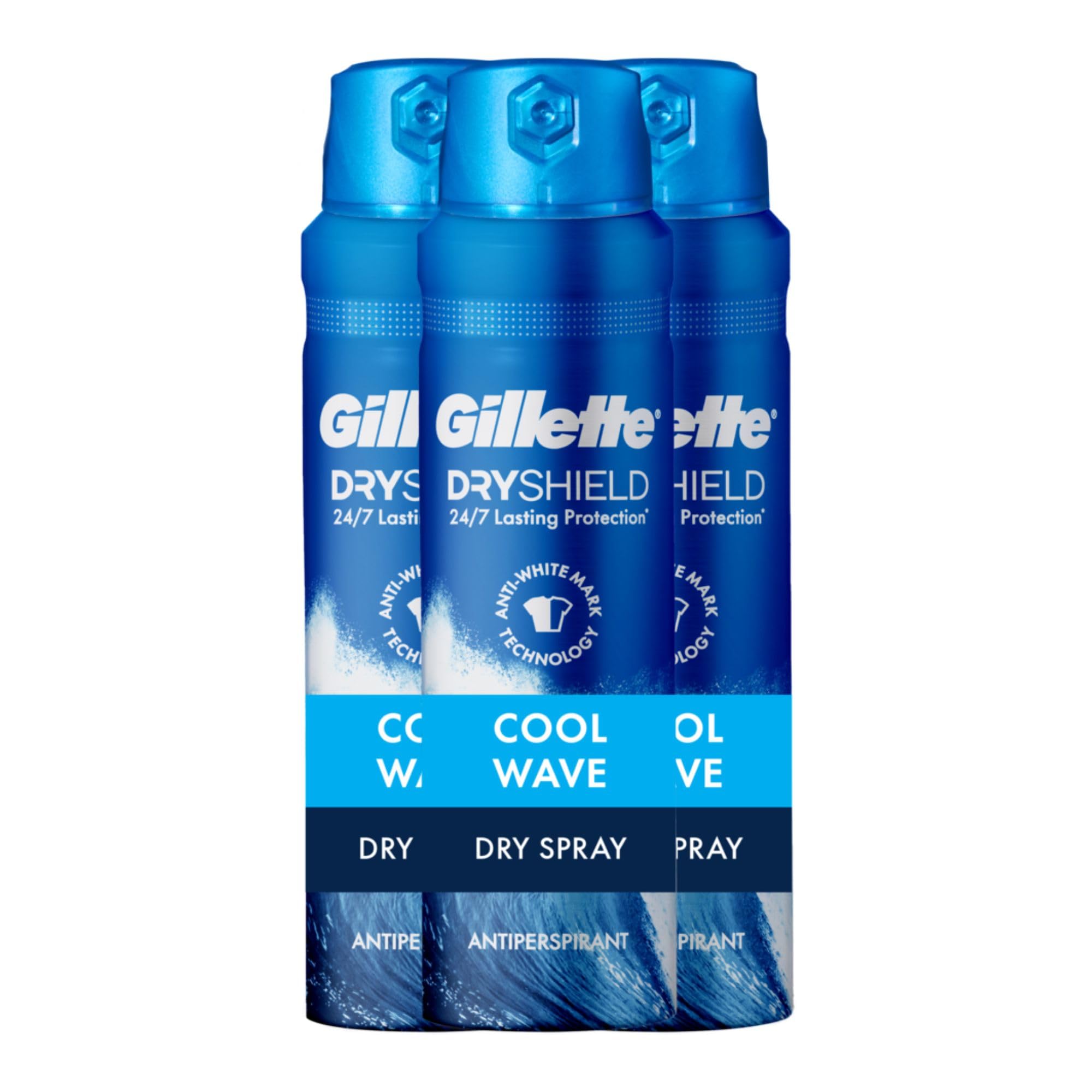 Foto 2 pulgar | Desodorante Antitranspirante Gillette Dry Spray Cool Wave, 125 Ml, Paquete De 3 - Venta Internacional.