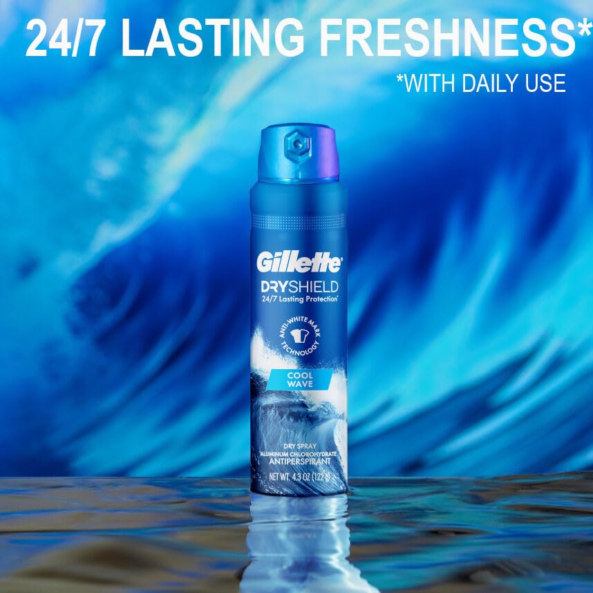 Foto 6 pulgar | Desodorante Antitranspirante Gillette Dry Spray Cool Wave, 125 Ml, Paquete De 3 - Venta Internacional.