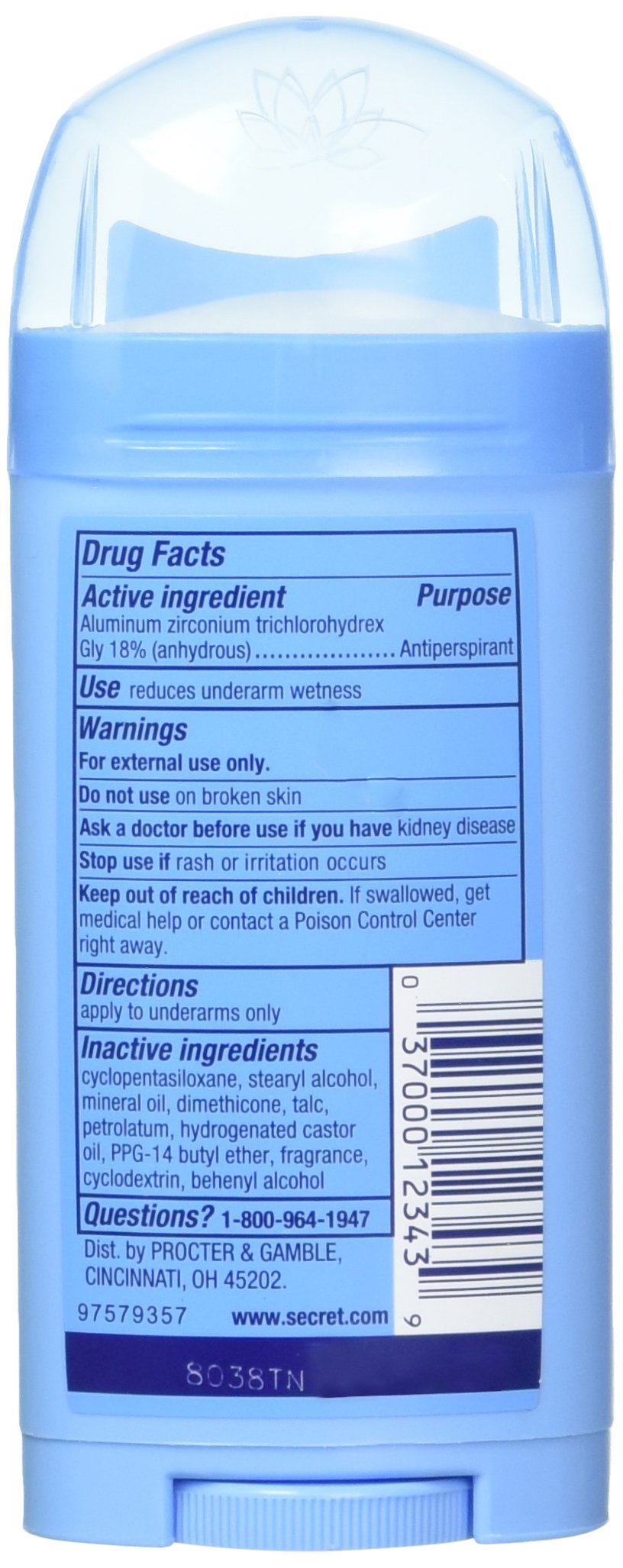 Foto 3 pulgar | Desodorante Secret Invisible Solid Powder Fresh 75 Ml (5 Veces) - Venta Internacional.