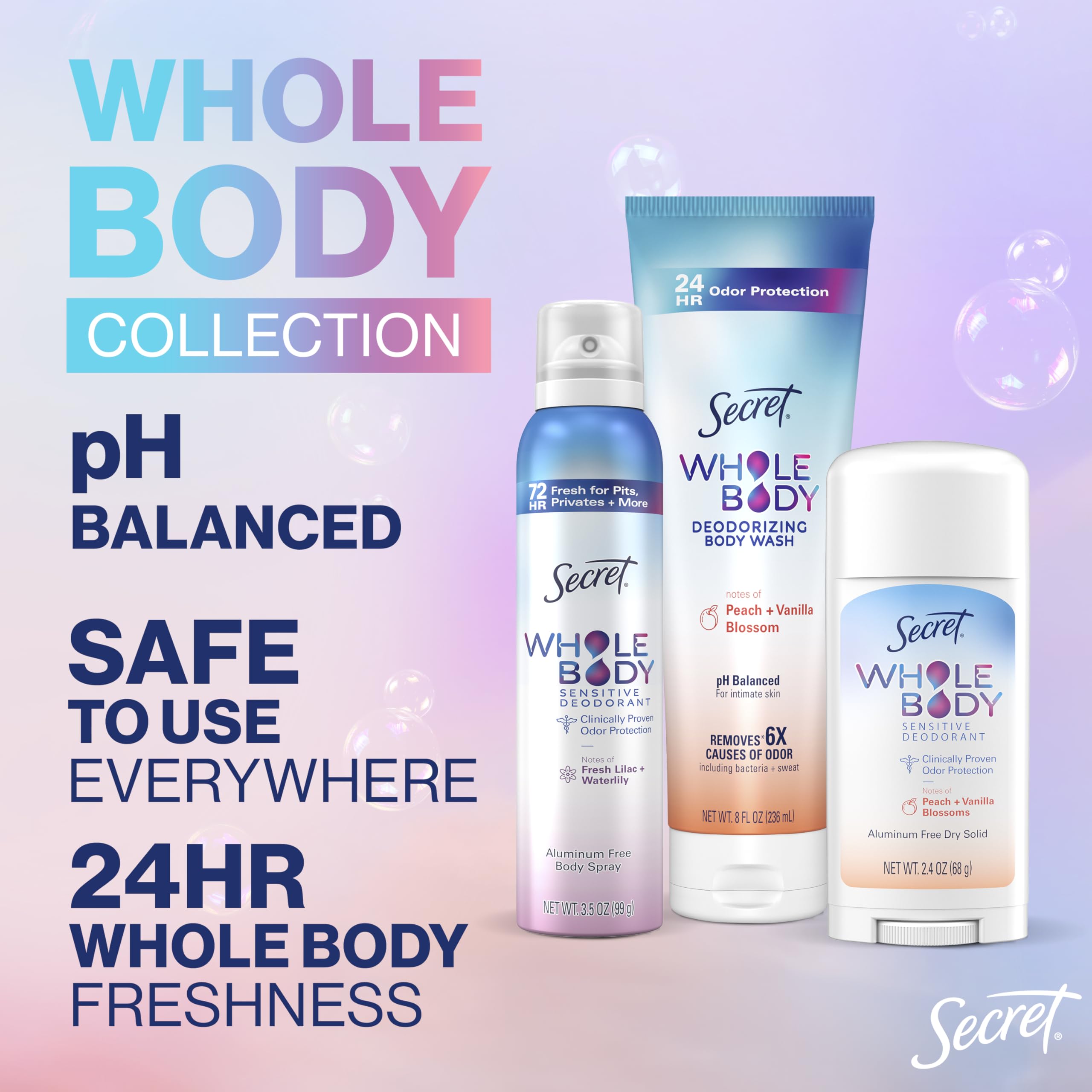 Foto 4 pulgar | Crema Deodorant Secret Whole Body Dry Feel  90 Ml  Para Mujer - Venta Internacional.