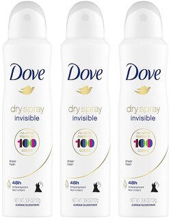 Foto 1 | Spray Antitranspirante Dove Dry Invisible Sheer Fresh 107 G X 3 - Venta Internacional.