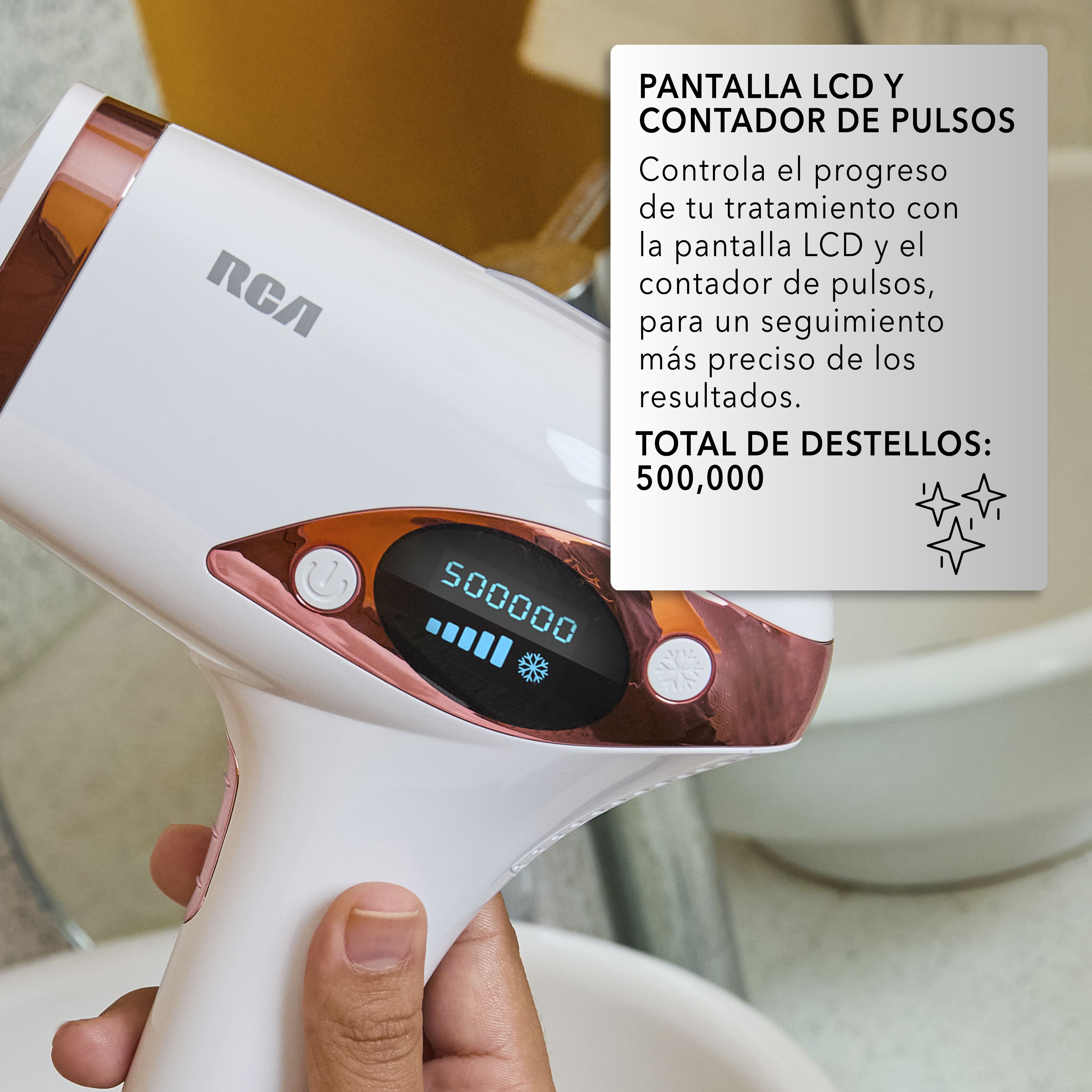 Foto 7 pulgar | Depiladora de Luz RCA Pulsada con Función de Enfriamiento Rc-ipl5