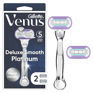 Foto 1 | Maquinillas De Afeitar Gillette Venus Deluxe Smooth Platinum Para Mujer - Venta Internacional.