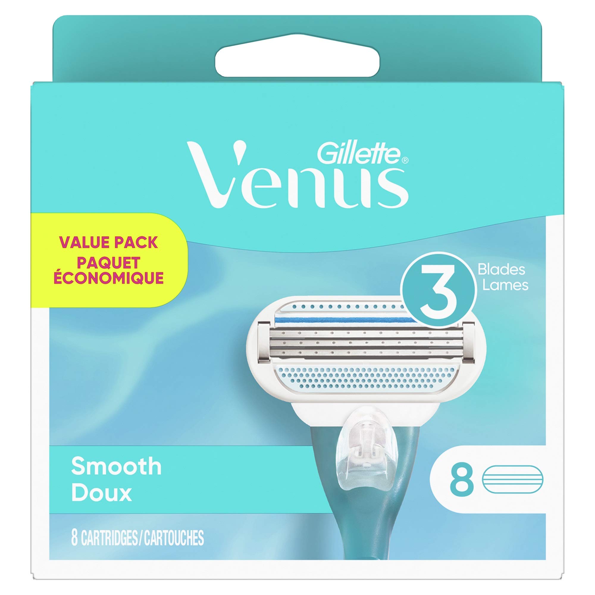 Foto 2 pulgar | Hojas De Afeitar Gillette Venus Smooth Para Mujer, 8 Recambios - Venta Internacional.