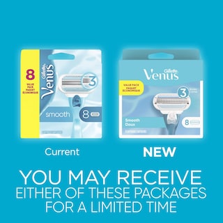 Foto 2 | Hojas De Afeitar Gillette Venus Smooth Para Mujer, 8 Recambios - Venta Internacional.