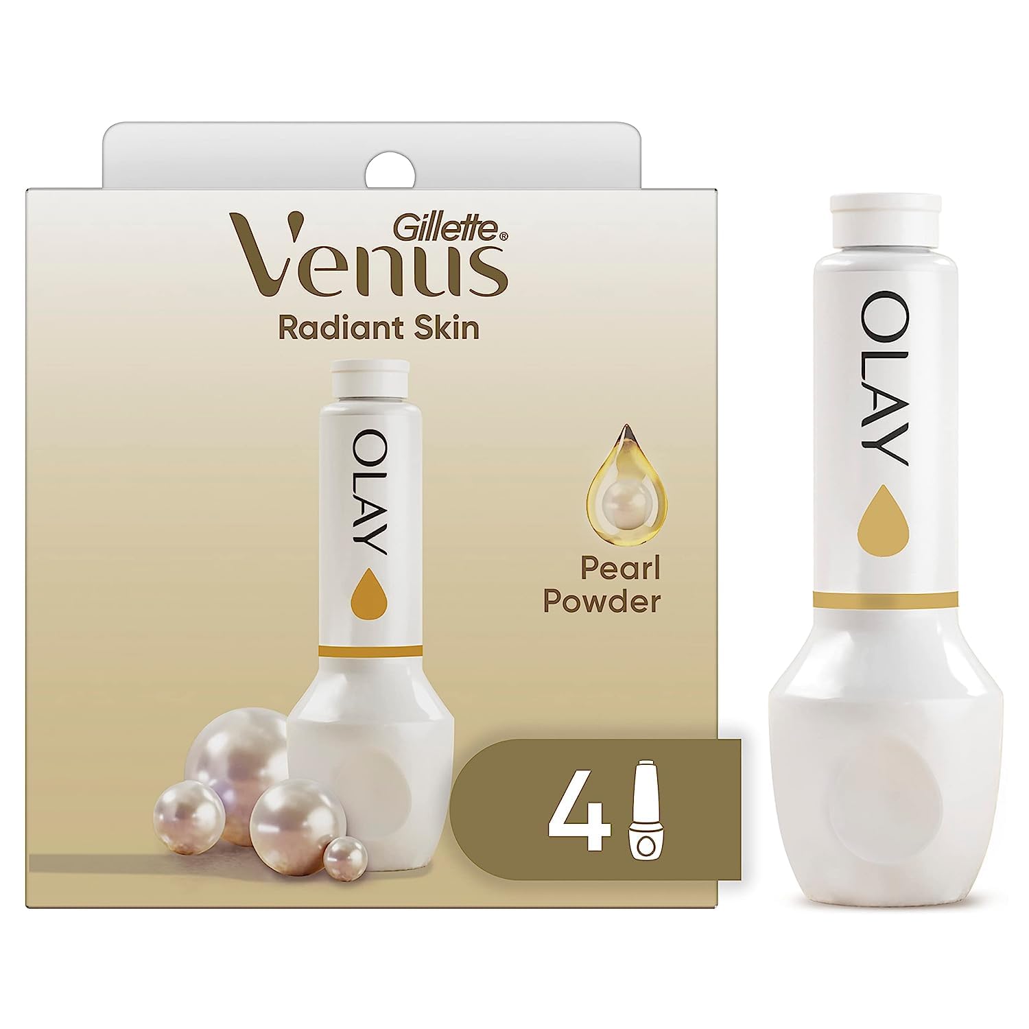 Foto 2 pulgar | Recambios De Afeitar Gillette Venus Radiant Skin Pearl Powder Olay, 4 Unidades - Venta Internacional.