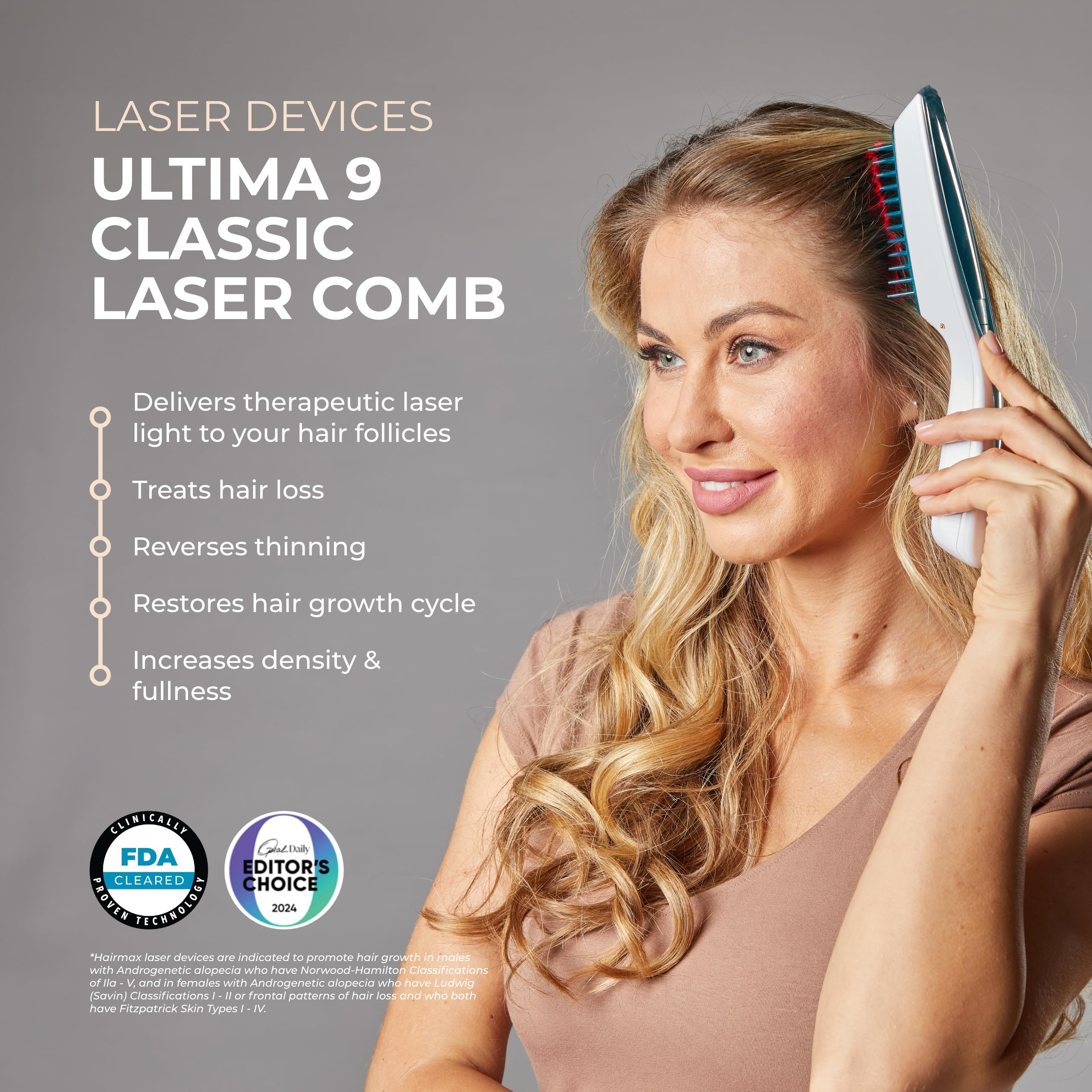 Foto 2 | Dispositivo Para El Crecimiento Del Cabello Hairmax Ultima 9 Classic Lasercomb - Venta Internacional.