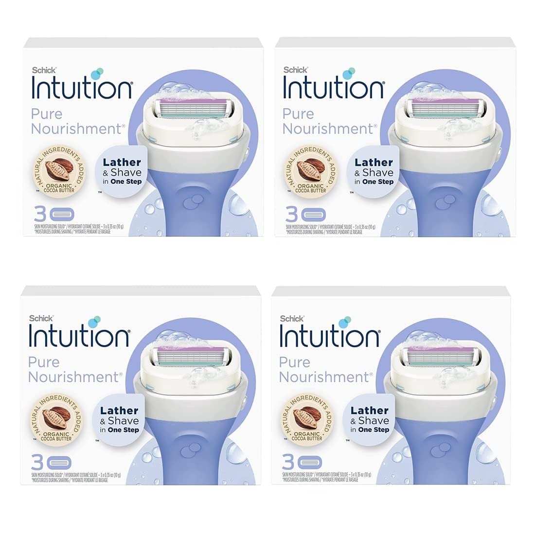 Foto 2 pulgar | Recambios Para Maquinillas De Afeitar Schick Intuition Pure Nourishment, 12 Cartuchos - Venta Internacional.