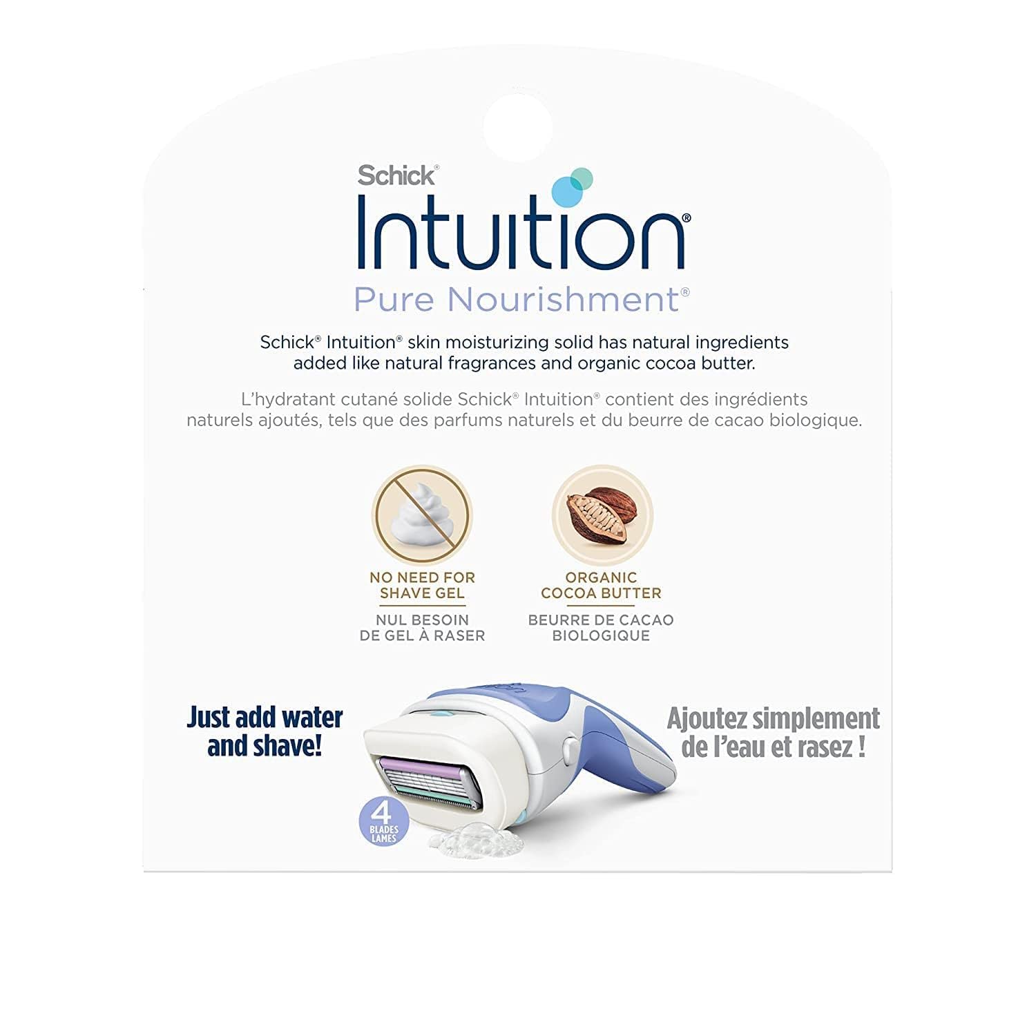 Foto 4 pulgar | Recambios Para Maquinillas De Afeitar Schick Intuition Pure Nourishment, 12 Cartuchos - Venta Internacional.