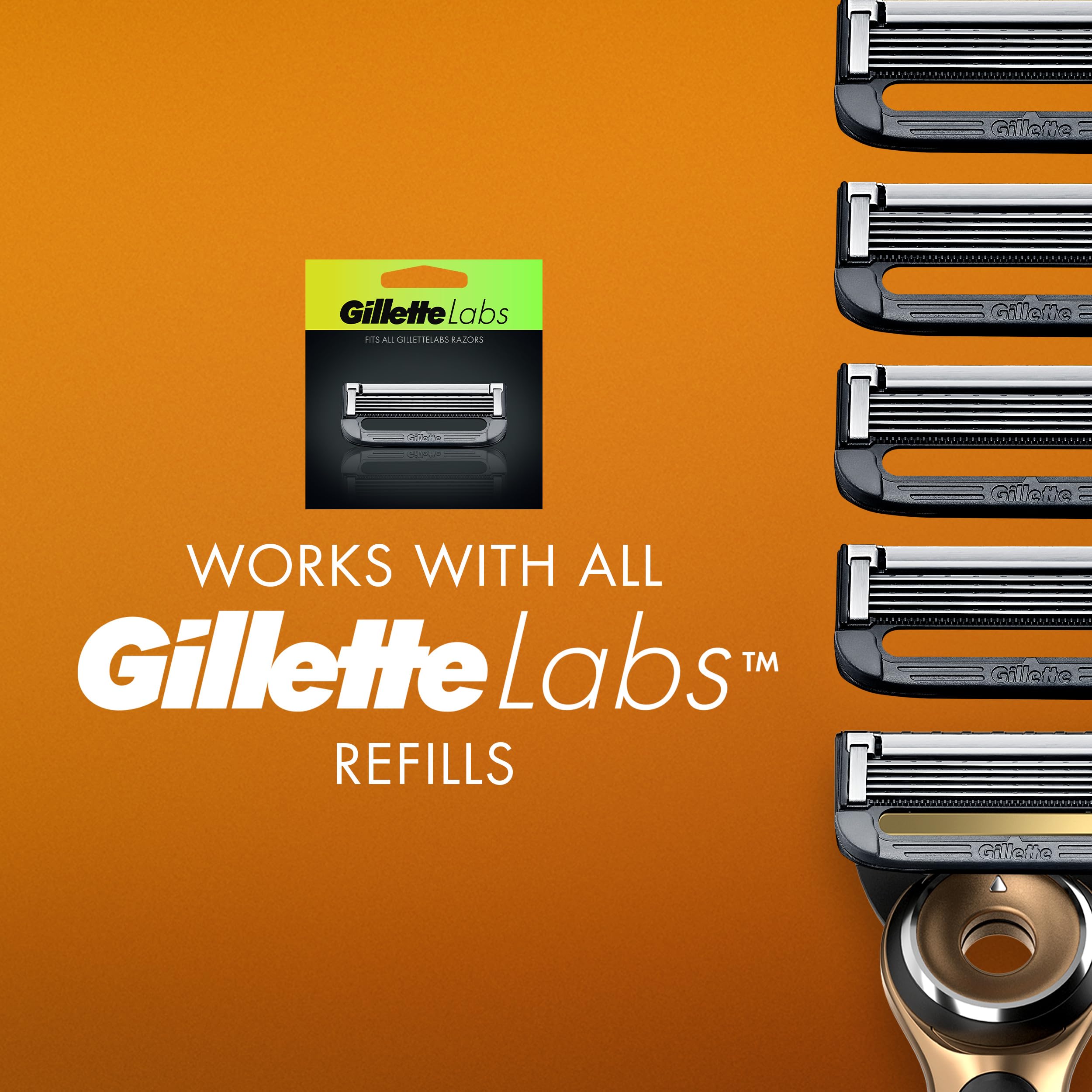 Foto 7 | Maquinilla De Afeitar Gillette Labs Gold Edition Con 5 Cuchillas De Repuesto - Venta Internacional.