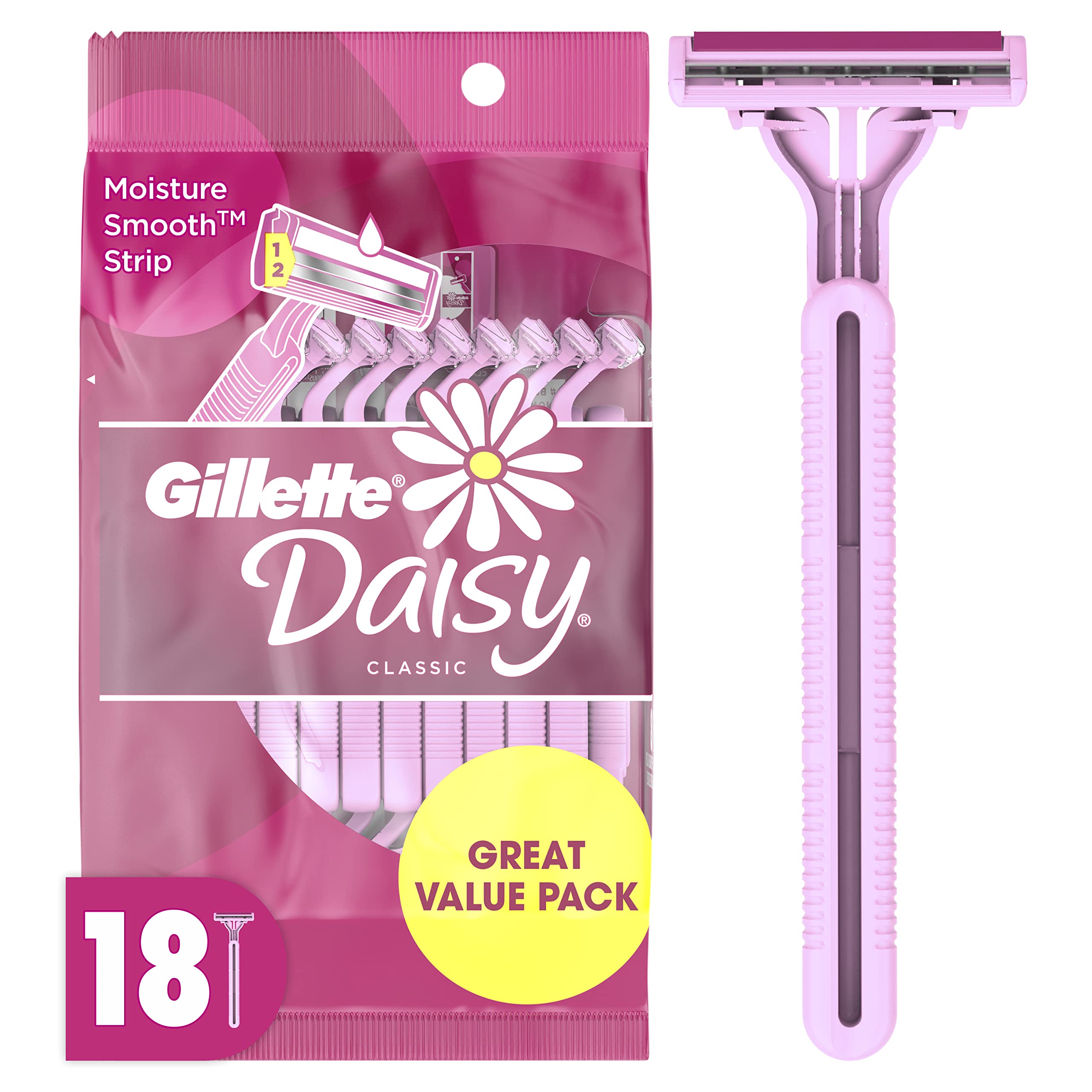 Foto 2 pulgar | Maquinillas De Afeitar Desechables Gillette Venus Daisy Classic 18 Para Mujer - Venta Internacional.