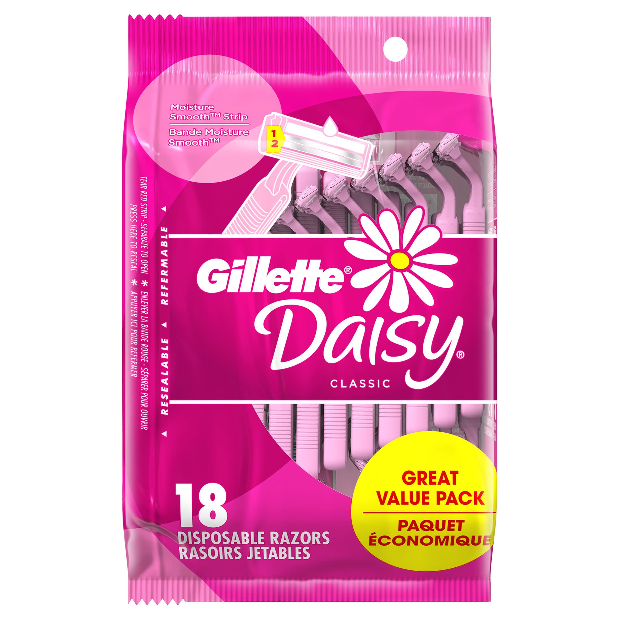 Foto 3 pulgar | Maquinillas De Afeitar Desechables Gillette Venus Daisy Classic 18 Para Mujer - Venta Internacional.