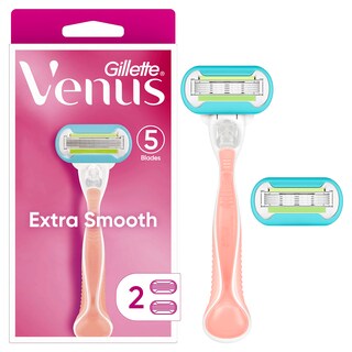 Foto 1 | Razor Gillette Venus Extra Smooth Pink + 2 Recambios Para Mujer - Venta Internacional.