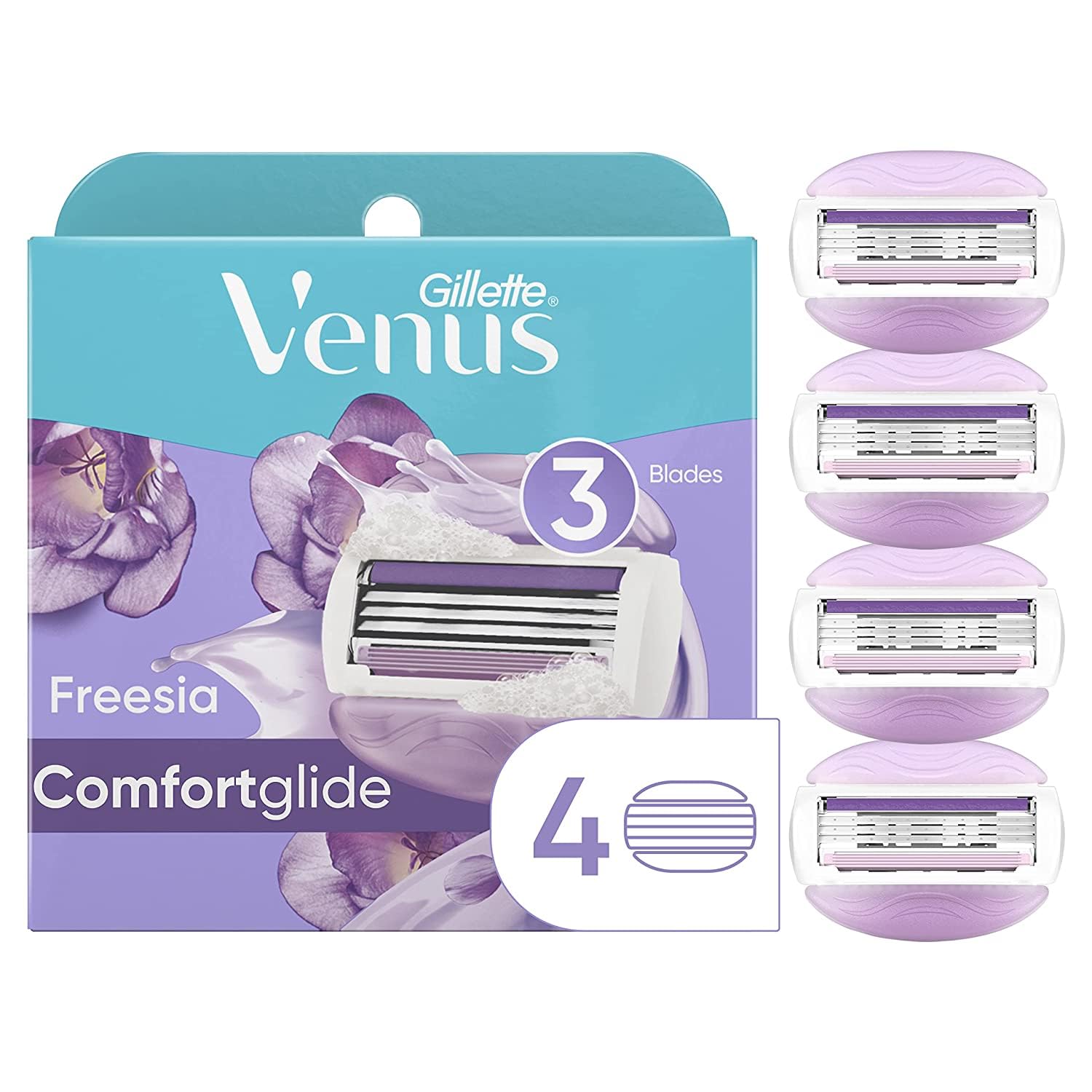 Foto 2 pulgar | Recambios Para Maquinillas De Afeitar Gillette Venus Comfortglide Freesia 4 - Venta Internacional.