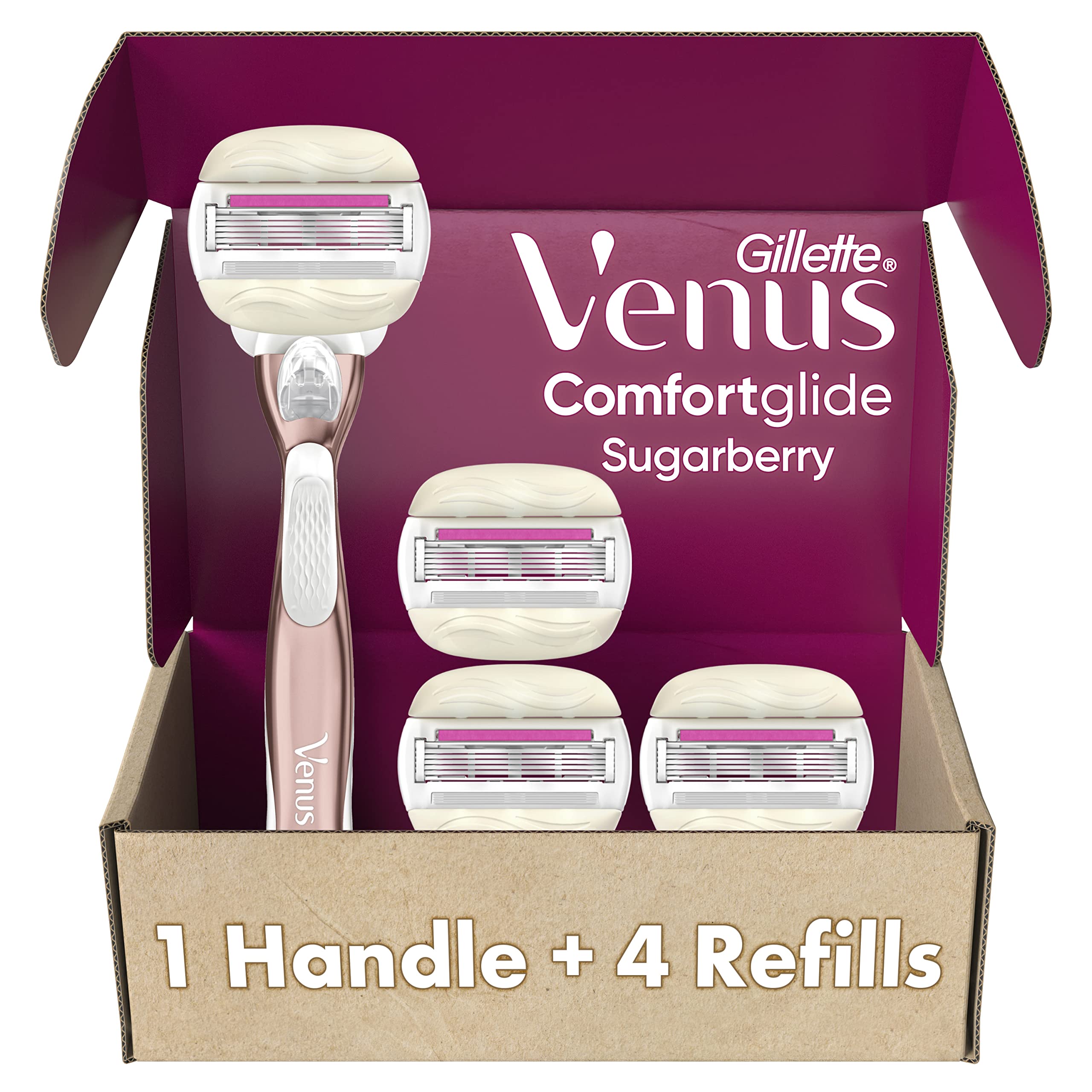 Foto 2 pulgar | Razors Gillette Venus Comfortglide Con Recambios Olay Sugarberry - Venta Internacional.