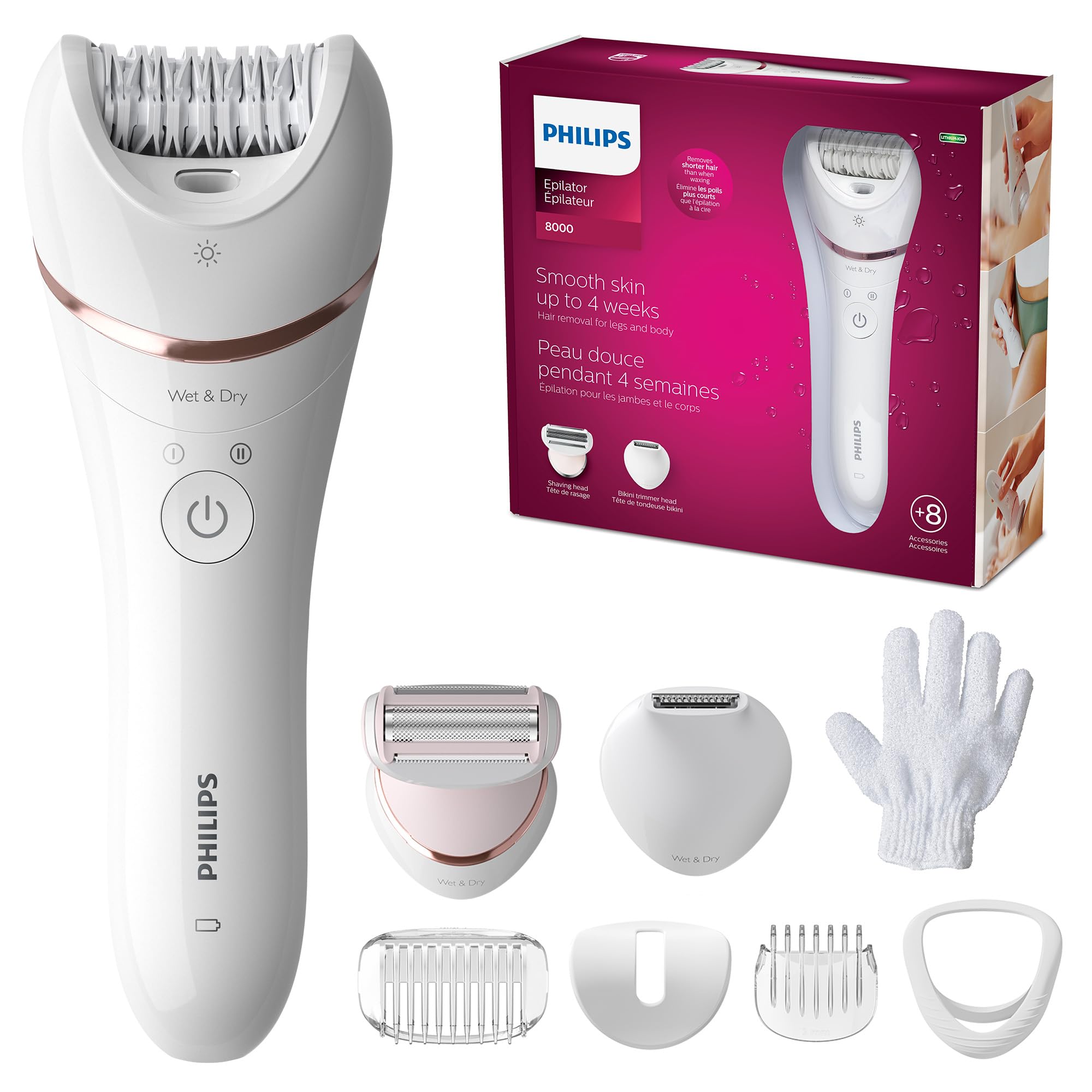 Foto 4 pulgar | Depiladora Philips Serie 8000 Bre720/14 Wet & Dry +8 Acc - Venta Internacional