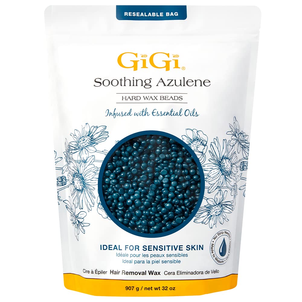 Cera Depilatoria Gigi Hard Wax Beads, Suavizante, Azuleno, 960 Ml - Venta Internacional.