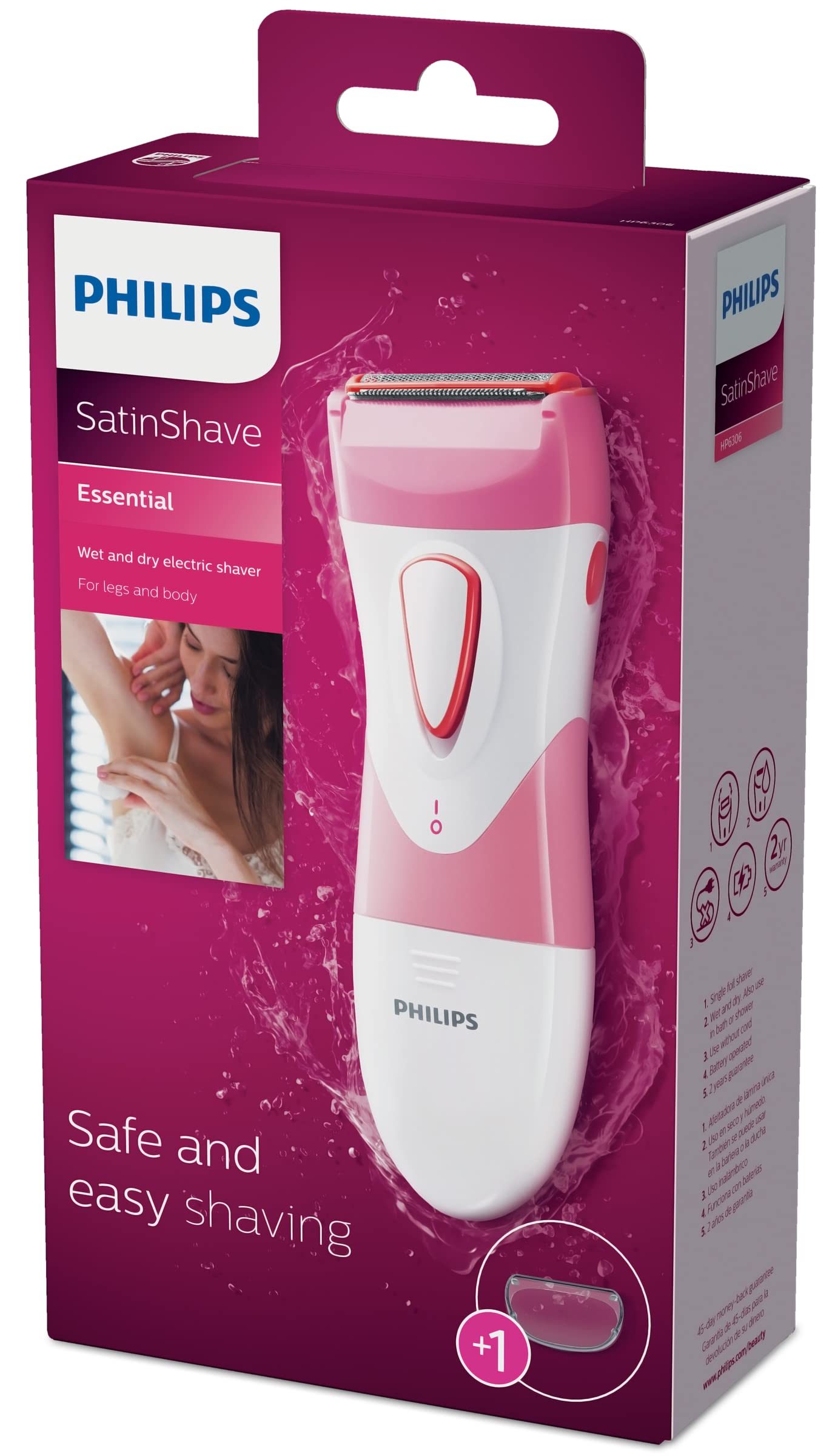 Foto 8 pulgar | Afeitadora Eléctrica Philips Beauty Satinsshave Essential Hp6306/50 - Venta Internacional