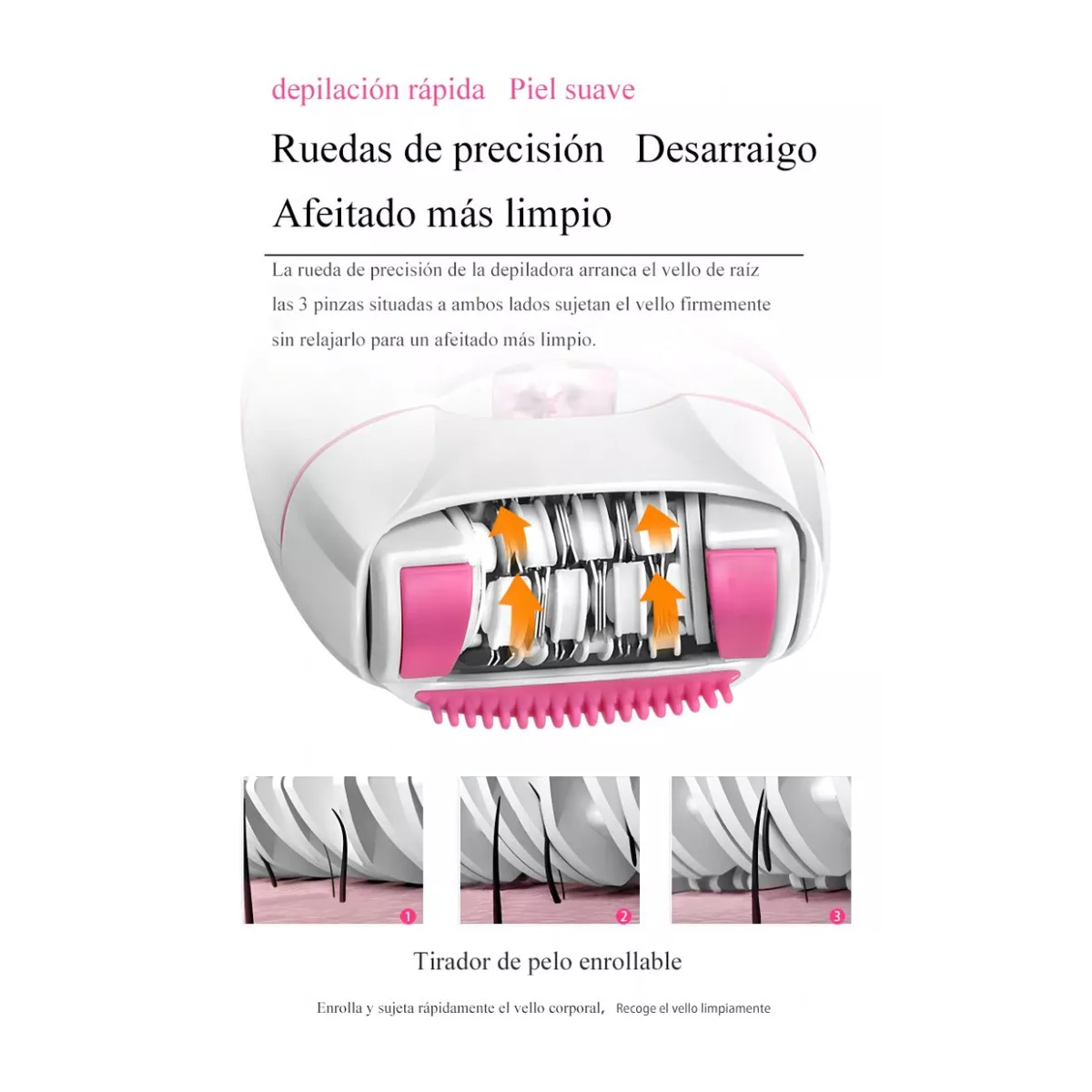 Foto 5 pulgar | Depiladora Corporal Femenina Recargable Eo Safe Imports Esi-17452 Rosa