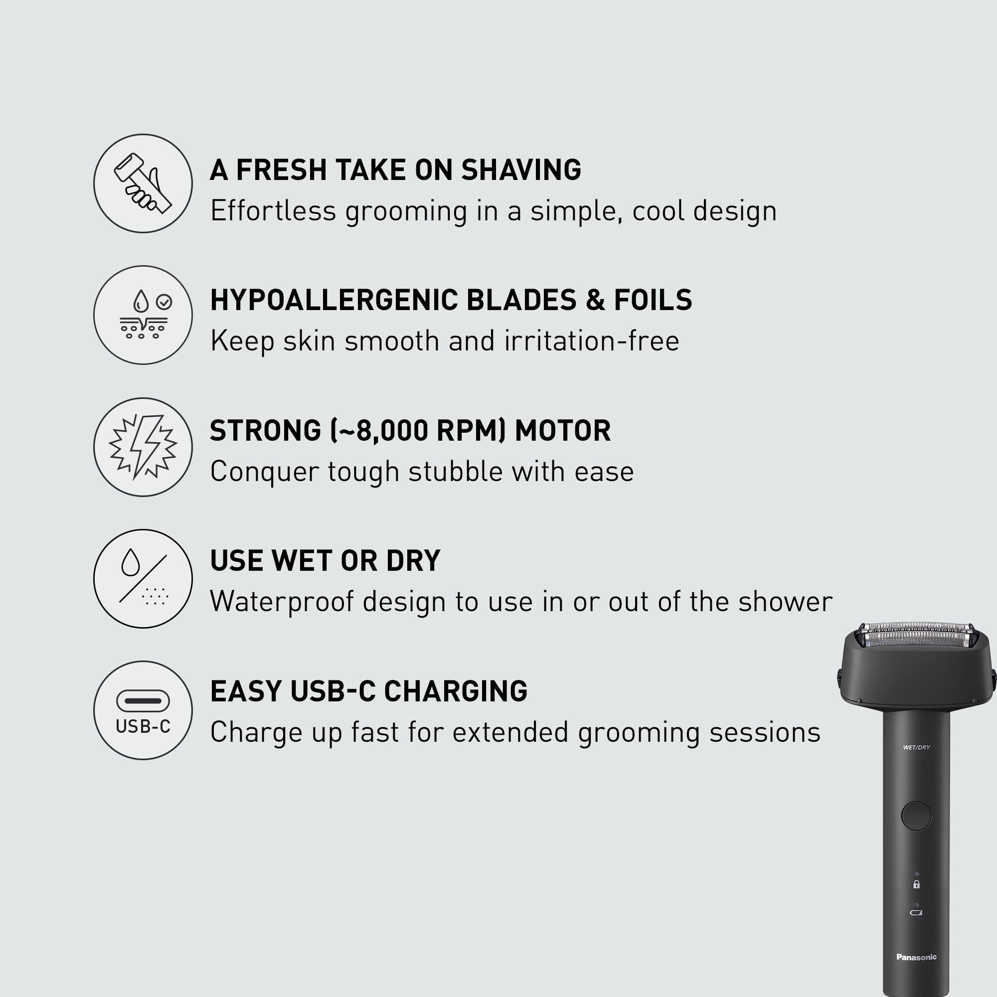 Foto 2 | Maquinilla de Afeitar Eléctrica Panasonic Es-rm3b-k Wet Dry para Hombre - Venta Internacional