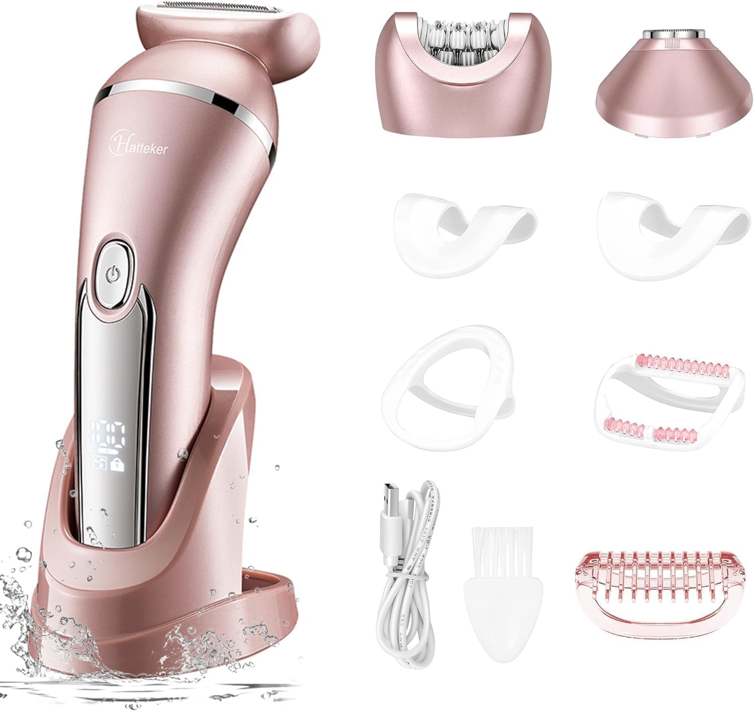 Foto 1 | Afeitadora Eléctrica Hatteker Lady Depilator 3 en 1 a Prueba de Agua - Venta Internacional
