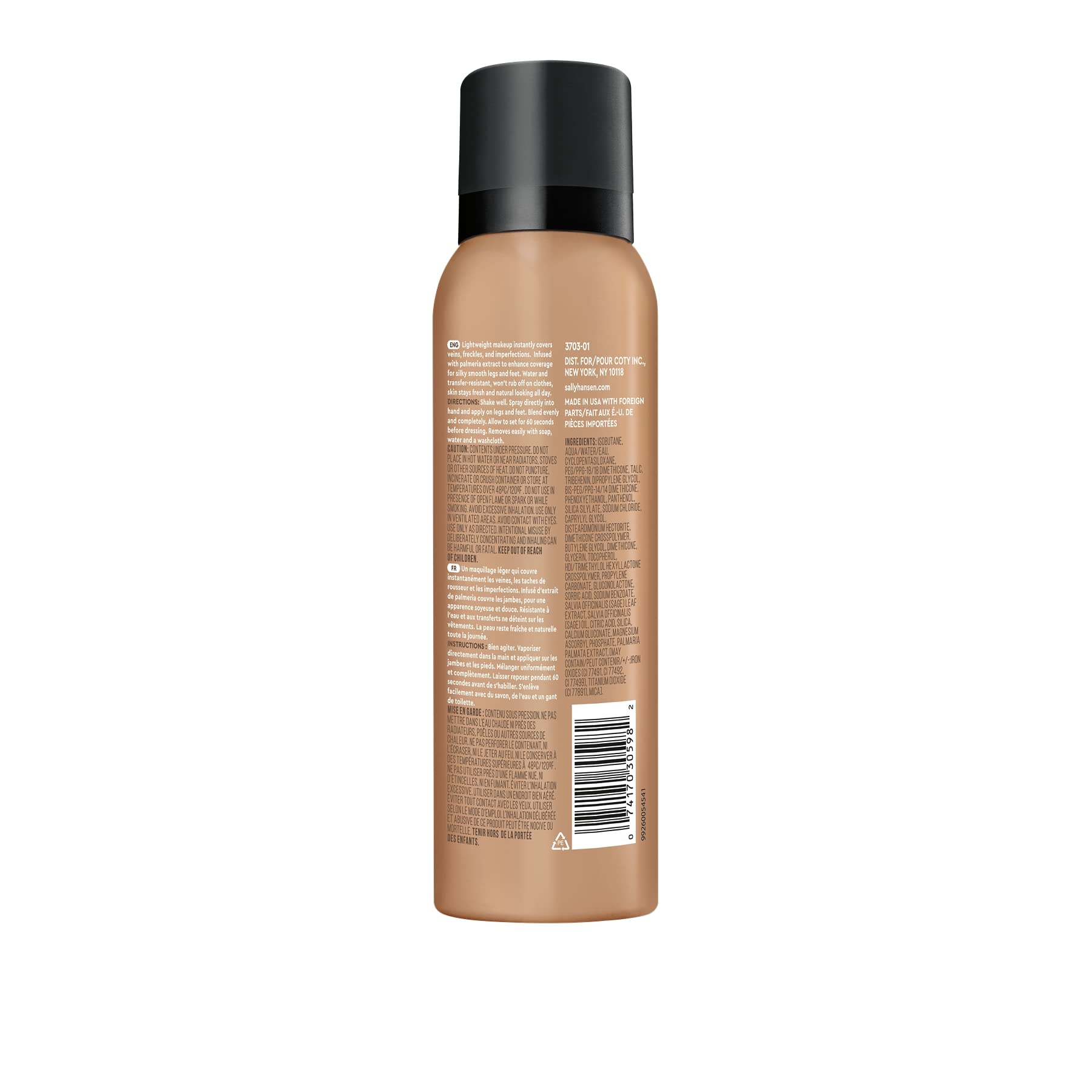 Foto 3 pulgar | Maquillaje En Aerosol Para Piernas Sally Hansen Con Aerógrafo Legs Light Glow - Venta Internacional.