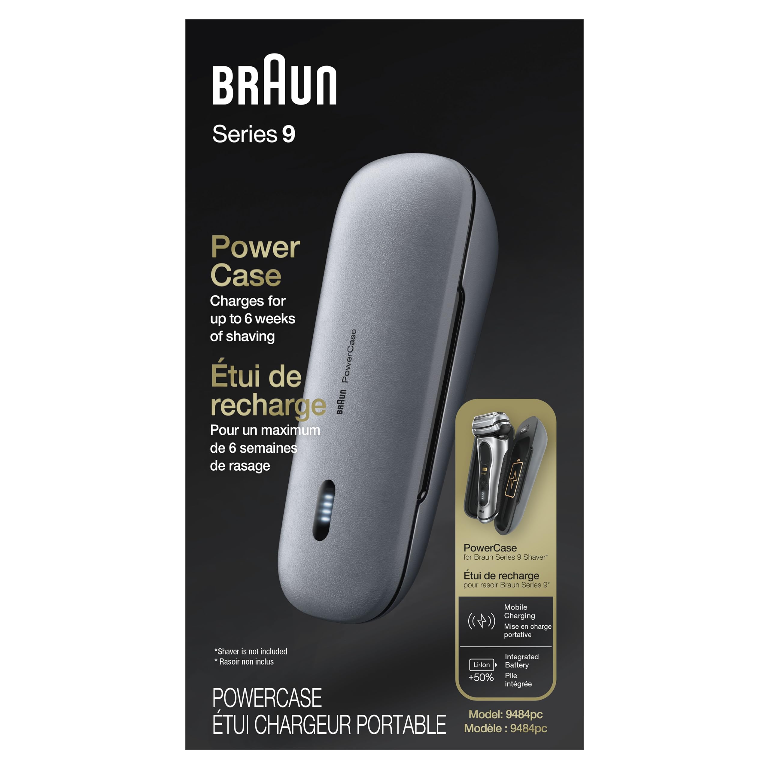 Foto 7 | Maquinillas De Afeitar Eléctricas Powercase Braun Para Hombre, Serie 9/8 - Venta Internacional.