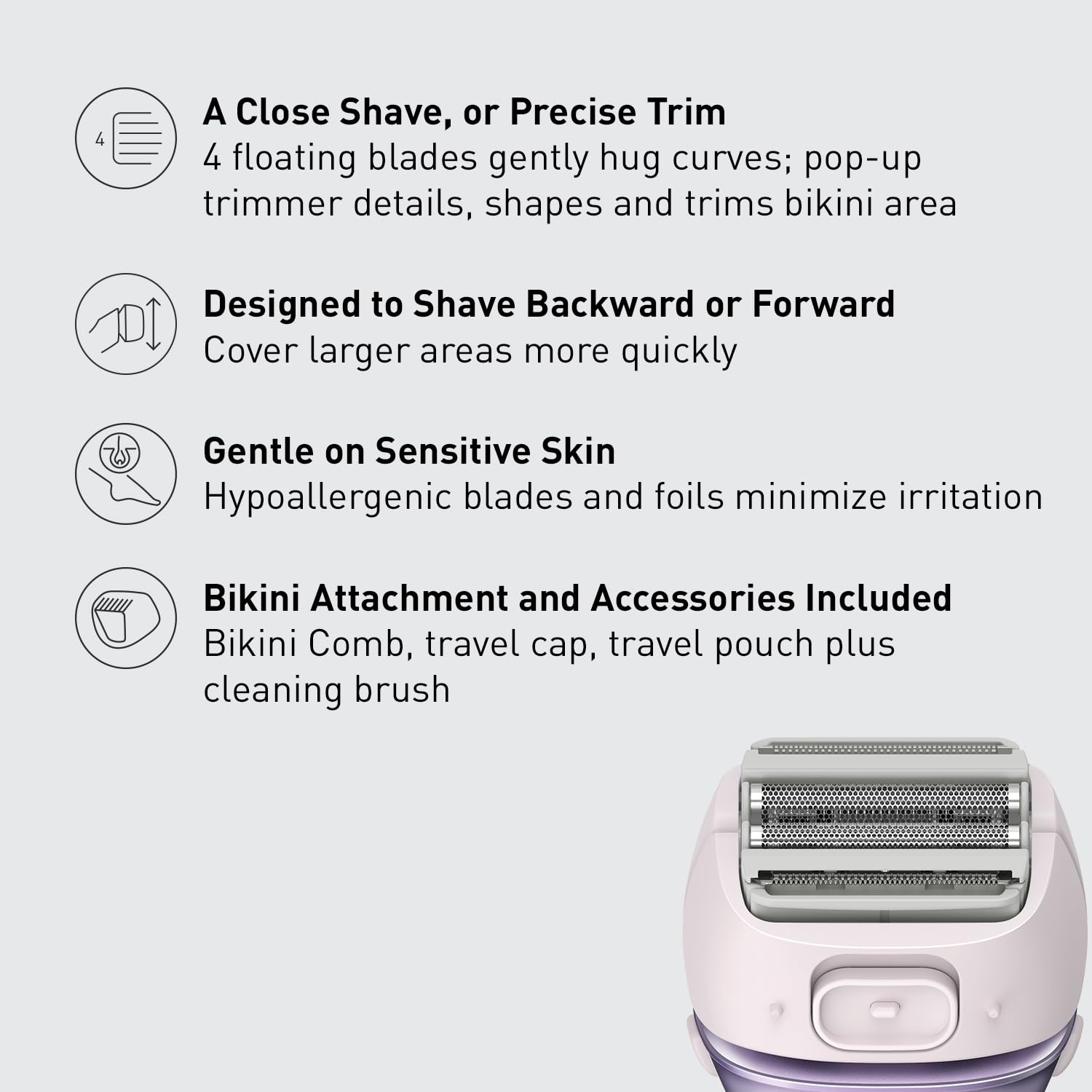 Foto 3 pulgar | Afeitadora Eléctrica Panasonic ES-AWL8AV Morado para Mujer - Venta Internacional