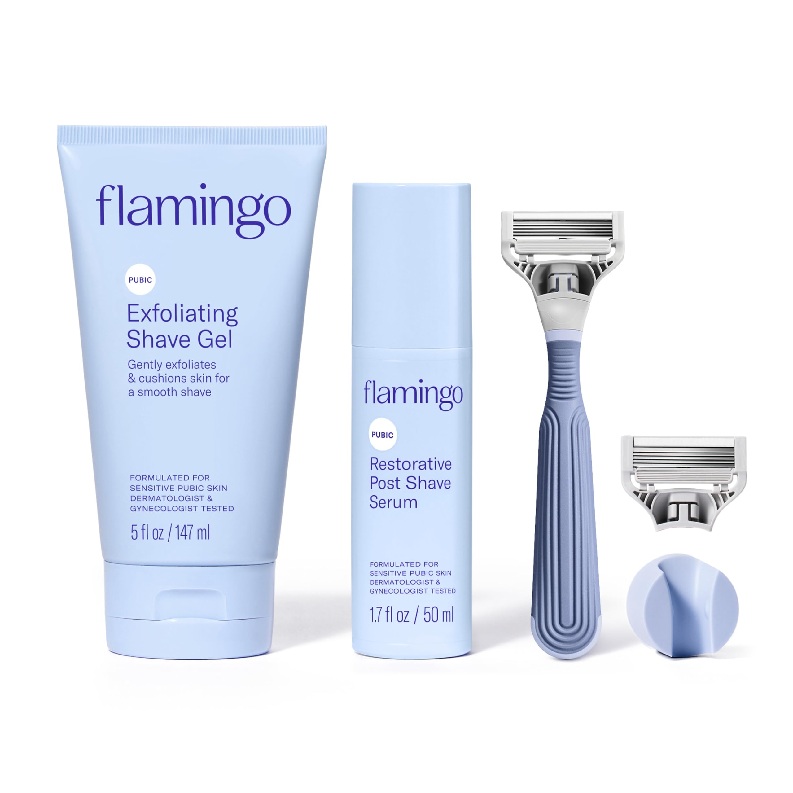 Kit De Afeitado Flamingo Pubic Hair Razor Para Mujer Con Gel, 150 Ml - Venta Internacional.