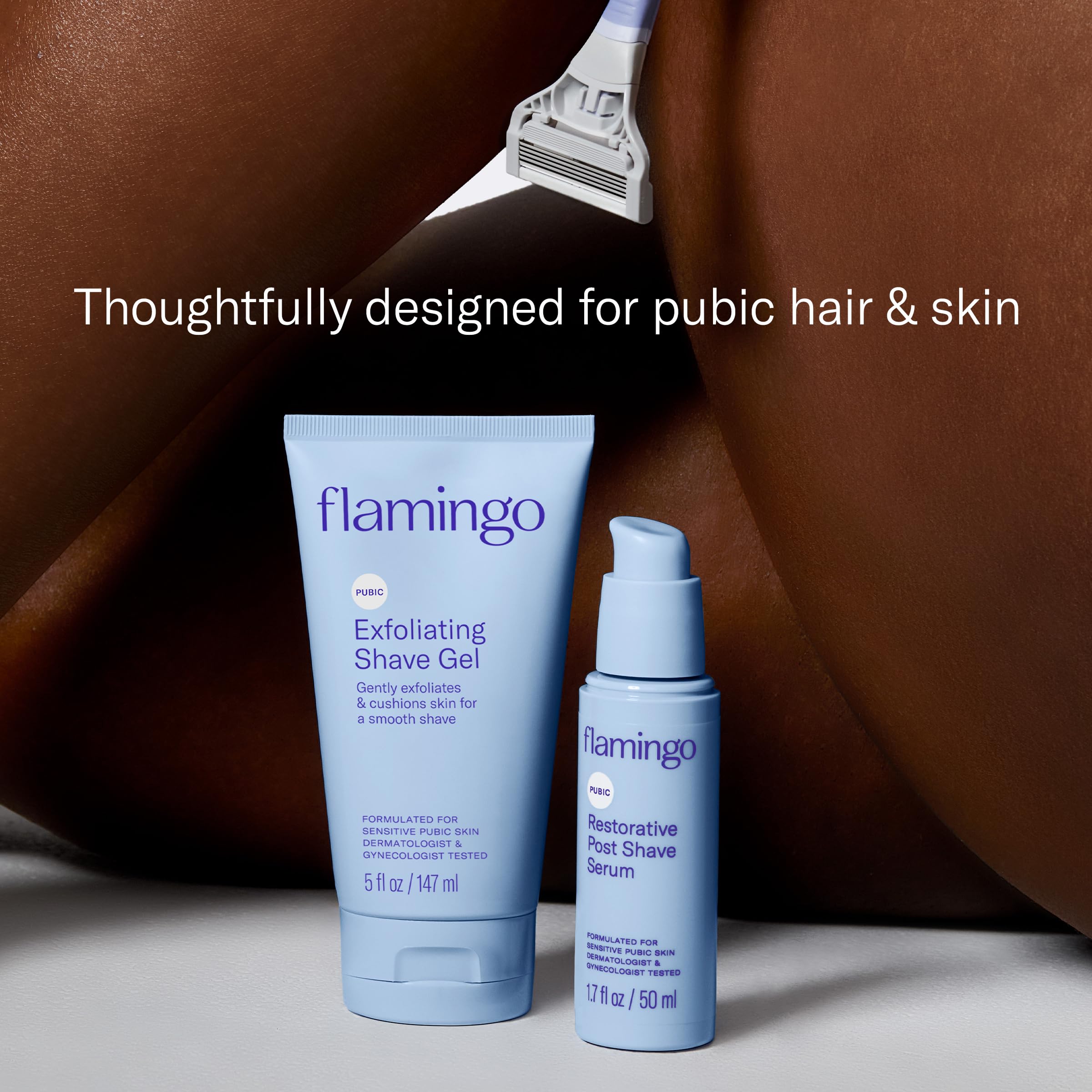 Foto 2 | Kit De Afeitado Flamingo Pubic Hair Razor Para Mujer Con Gel, 150 Ml - Venta Internacional.