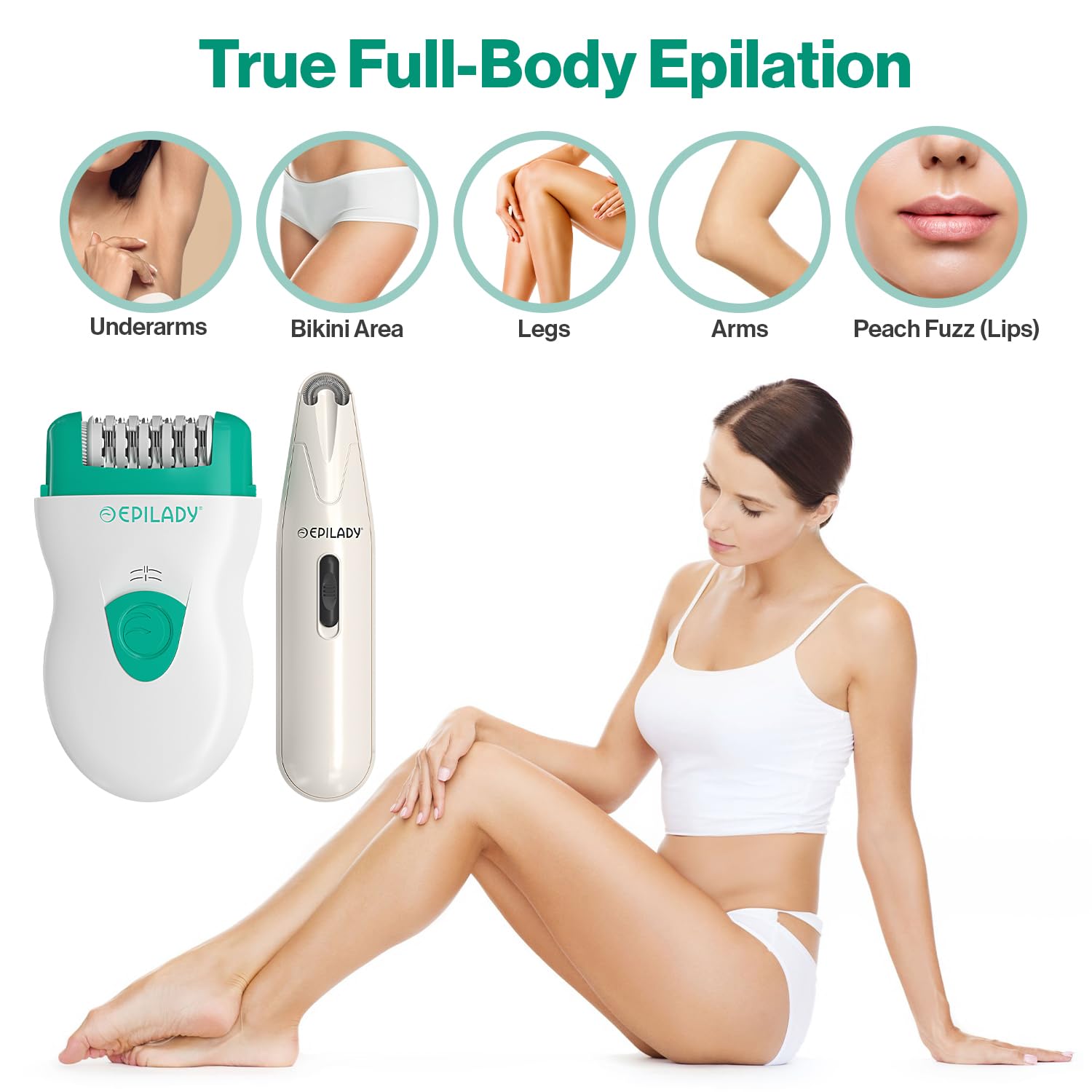 Foto 4 pulgar | Dispositivos de Depilación Epilady Face & Body Green - Venta Internacional