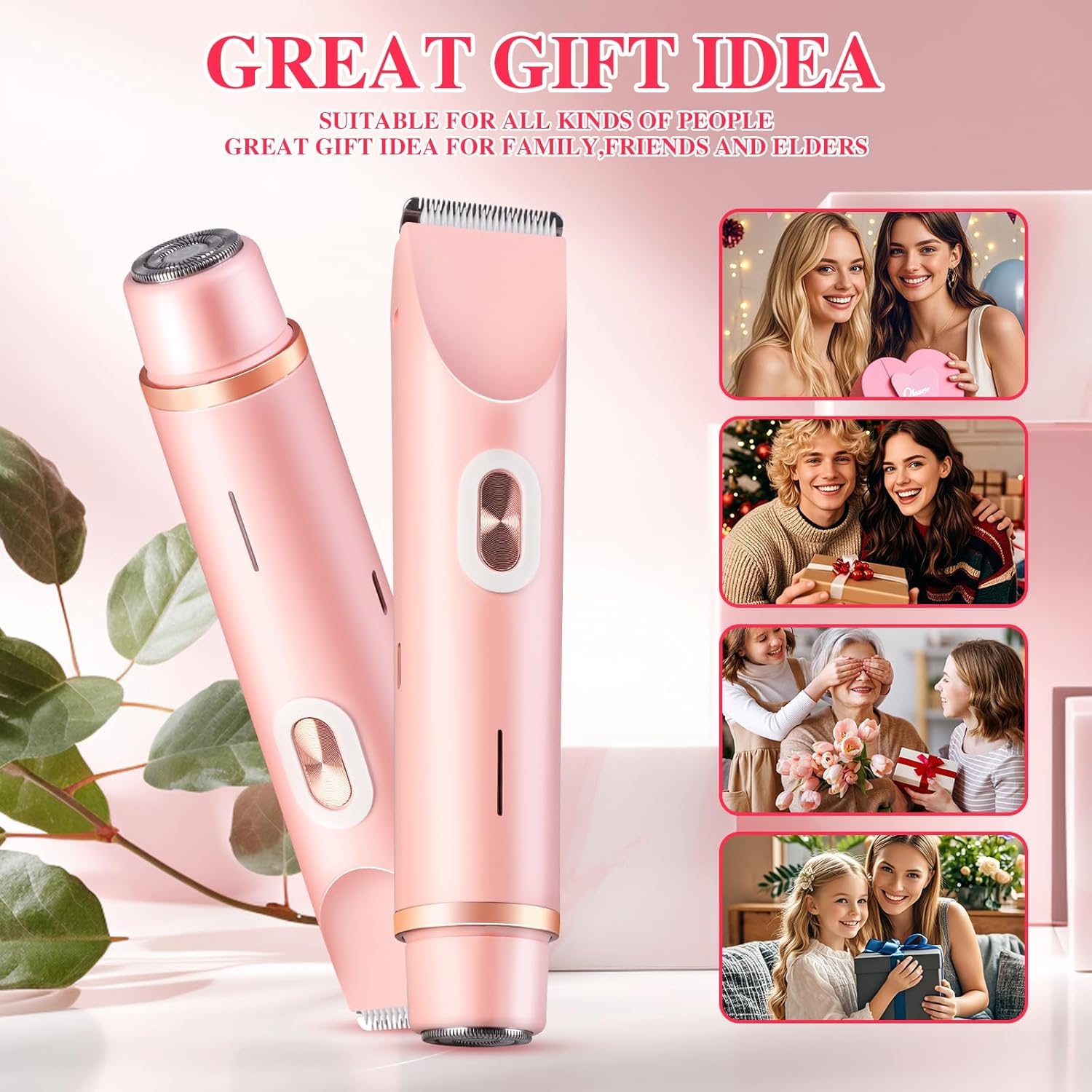 Foto 6 | Máquina De Afeitar Eléctrica Glow Aura 2 En 1 Para Depilación Seca Y Húmeda, Color Rosa - Venta Internacional.