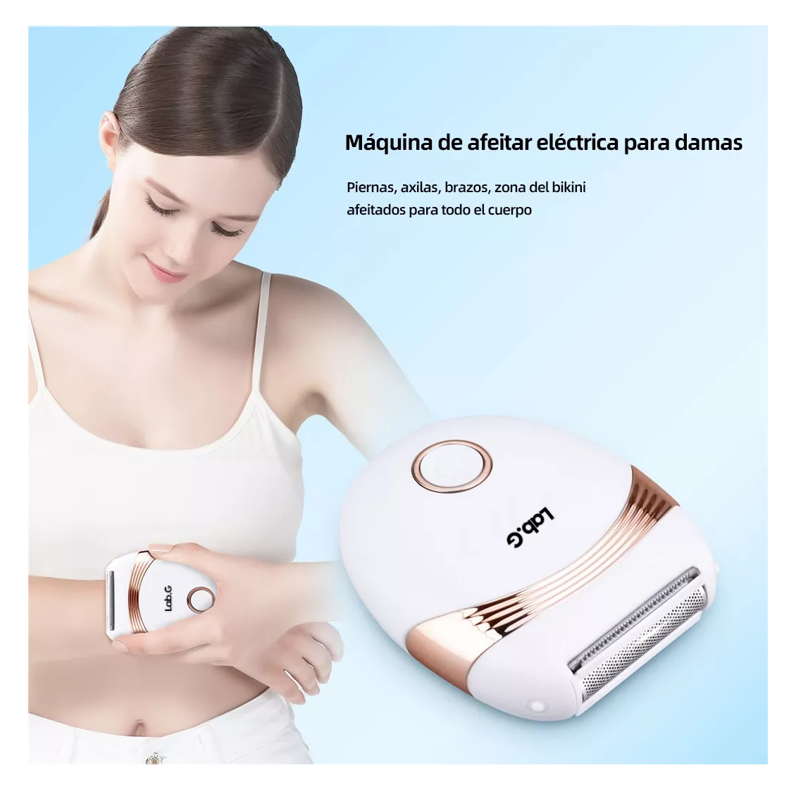 Foto 4 | Depiladora Eléctrica Lab.g Rasuradora Eléctrica De Mujer, Blanco Dorado