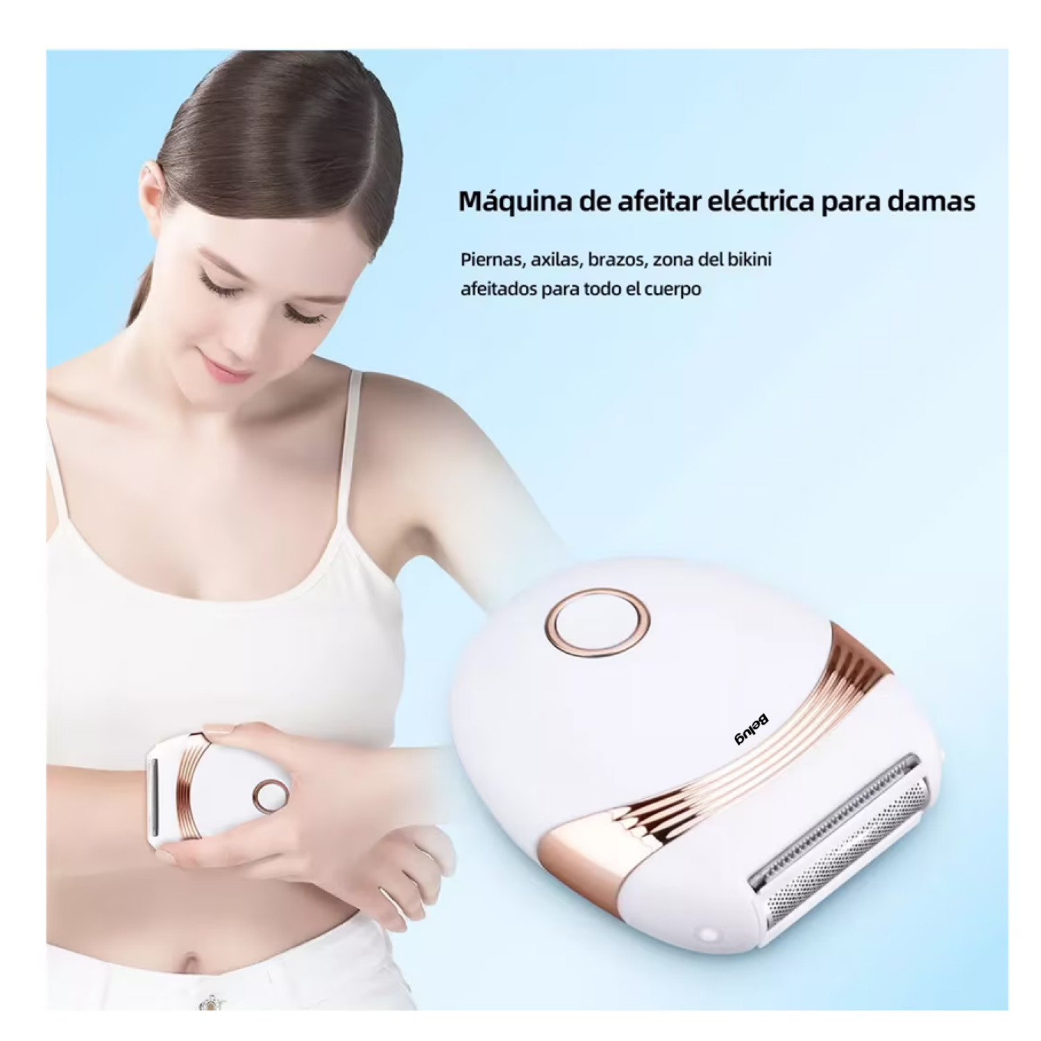 Foto 5 pulgar | Depiladora Eléctrica Belug Blanca para Mujer