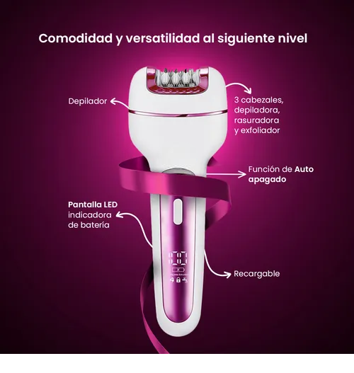 Foto 4 pulgar | Xtellar Depiladora Corporal Eléctrica Recargable E Inalámbrica - Versatilidad Y Comodidad Para Una Piel Perfecta
