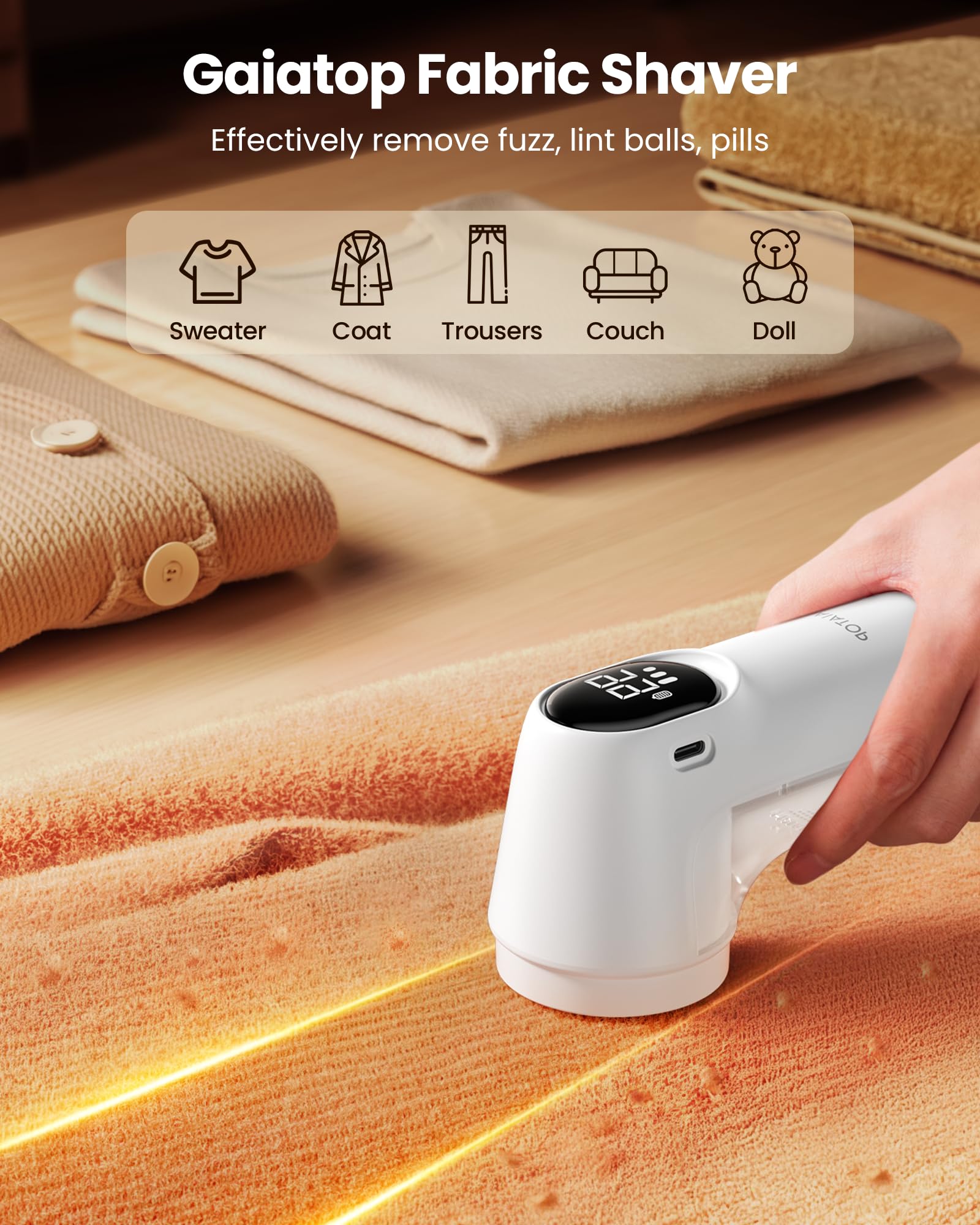 Foto 3 pulgar | Afeitadora de Tela Recargable Gaiatop 3 Velocidades Blanco - Venta Internacional