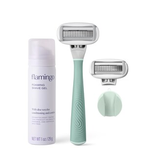 Foto 1 | Set De Afeitado Flamingo Razor Para Mujer Con 2 Recambios Y Gel De Afeitar - Venta Internacional.