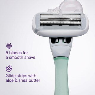 Foto 5 | Set De Afeitado Flamingo Razor Para Mujer Con 2 Recambios Y Gel De Afeitar - Venta Internacional.