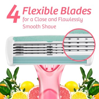 Foto 3 | Maquinillas De Afeitar Desechables Bic Soleil Escape Para Mujer, 4 Hojas, Paquete De 4 - Venta Internacional.