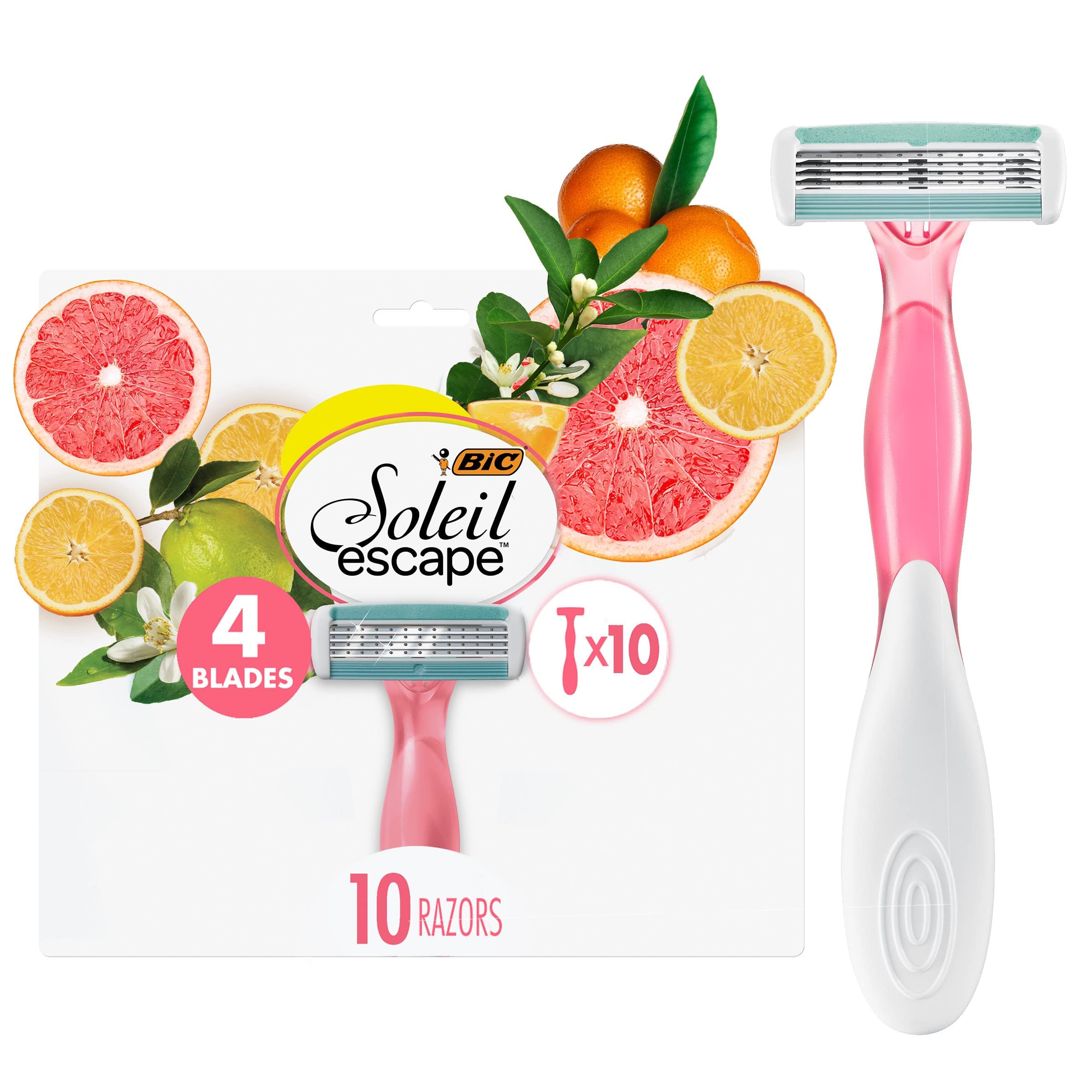 Maquinillas De Afeitar Desechables Bic Soleil Escape Para Mujer, 4 Hojas, Paquete De 10 - Venta Internacional.