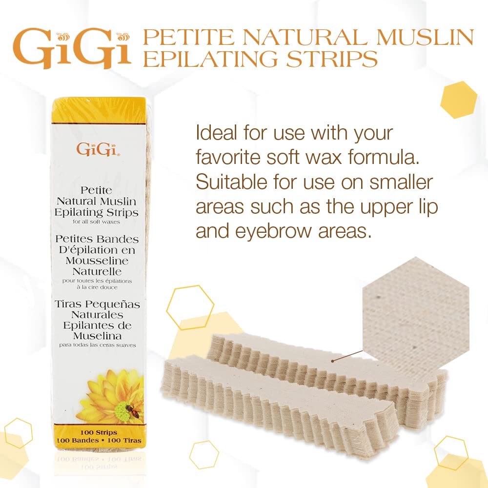 Foto 3 pulgar | Tiras Depiladoras Gigi Petite Natural Muslin 100 Tiras - Venta Internacional.