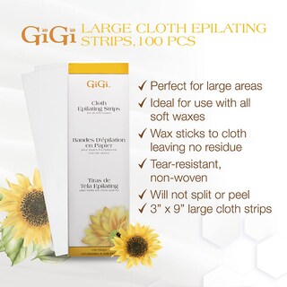 Foto 2 | Tiras Depiladoras De Tela Gigi Large Para Brazos, Piernas, Pecho Y Espalda - Venta Internacional.
