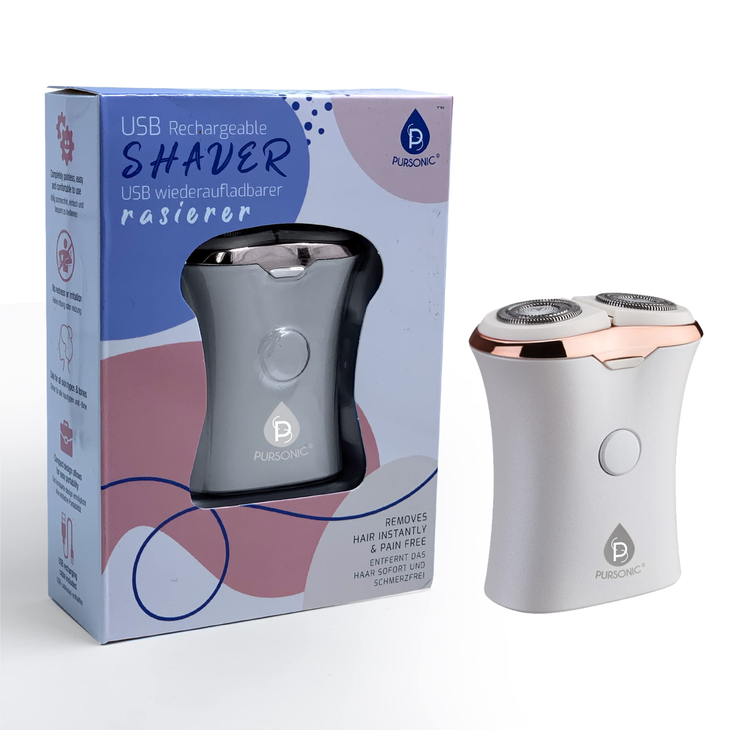 Foto 1 | Afeitadora Eléctrica Pursonic Usb Recargable Para Mujer, Color Blanco - Venta Internacional.