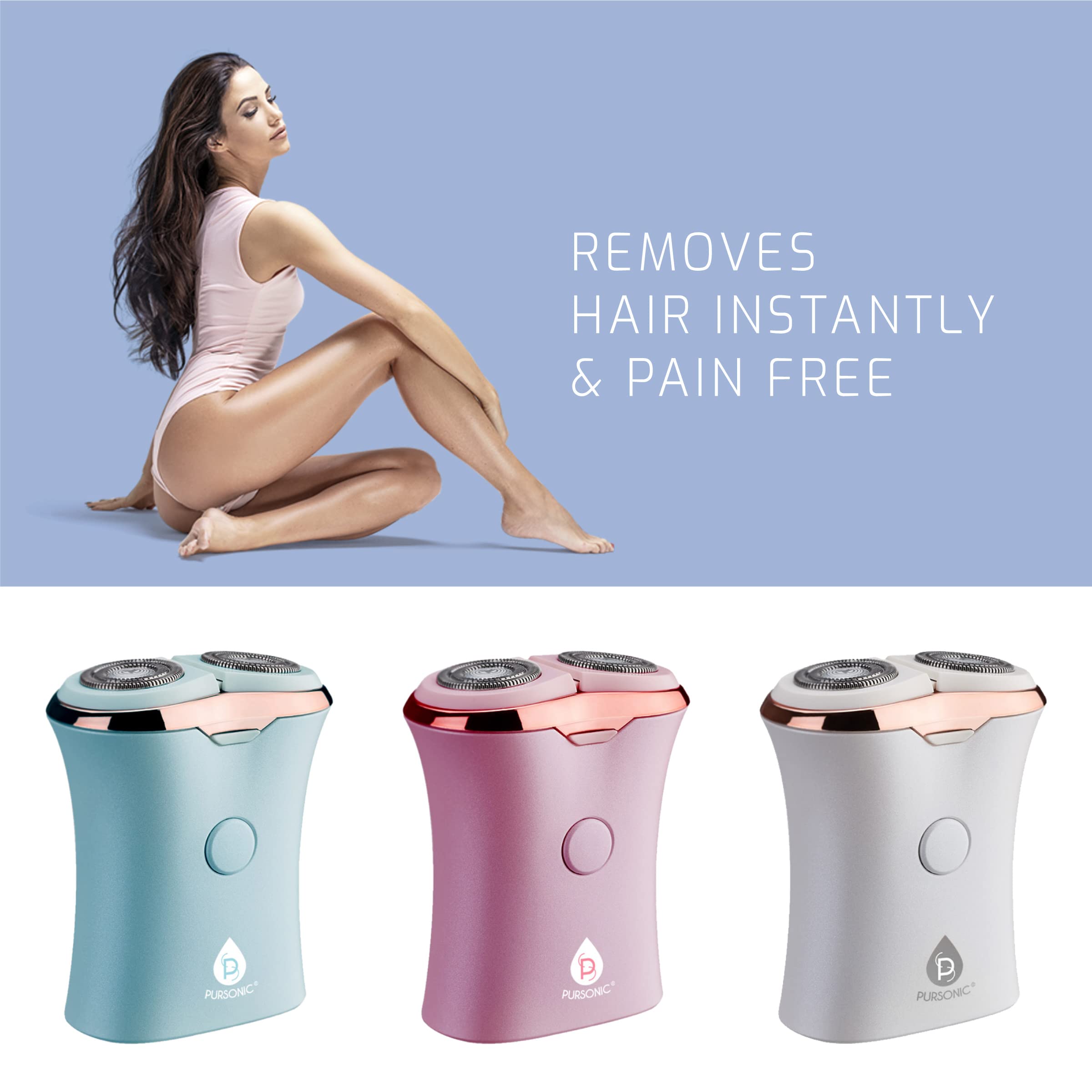 Foto 2 | Afeitadora Eléctrica Pursonic Usb Recargable Para Mujer, Color Blanco - Venta Internacional.