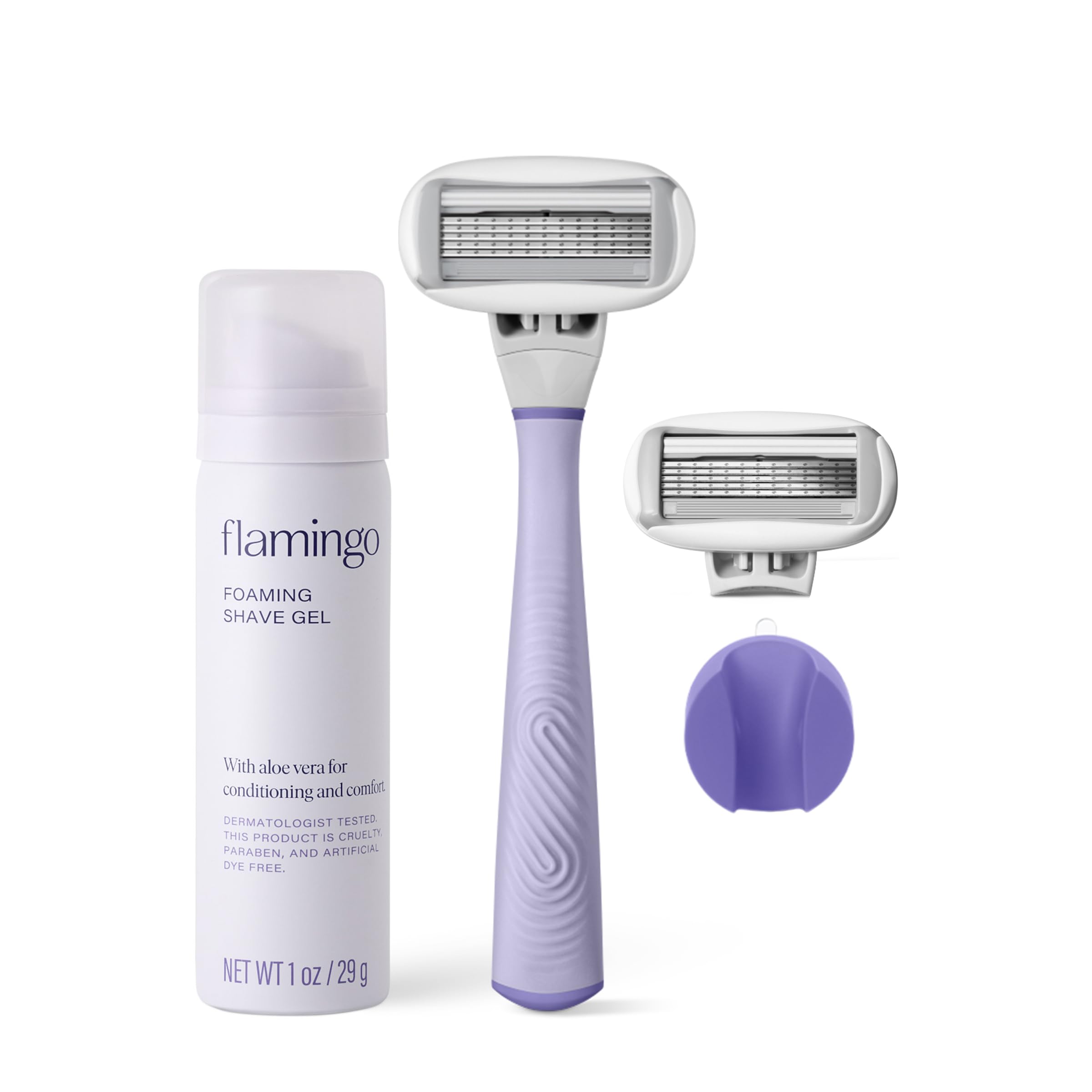 Foto 1 | Set De Afeitado Flamingo Razor Para Mujer Con 2 Recambios Y Gel De Afeitar - Venta Internacional.