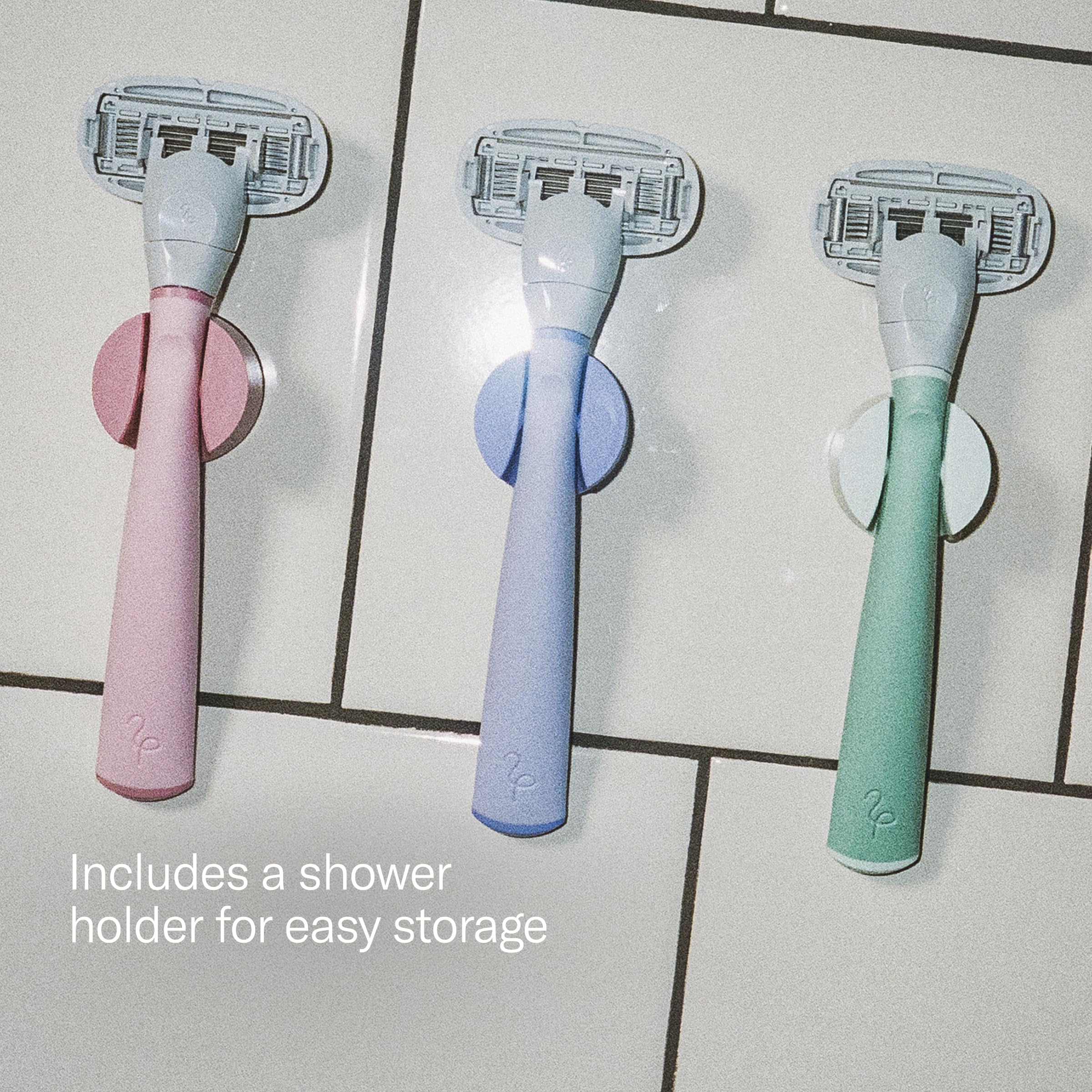 Foto 6 | Set De Afeitado Flamingo Razor Para Mujer Con 2 Recambios Y Gel De Afeitar - Venta Internacional.
